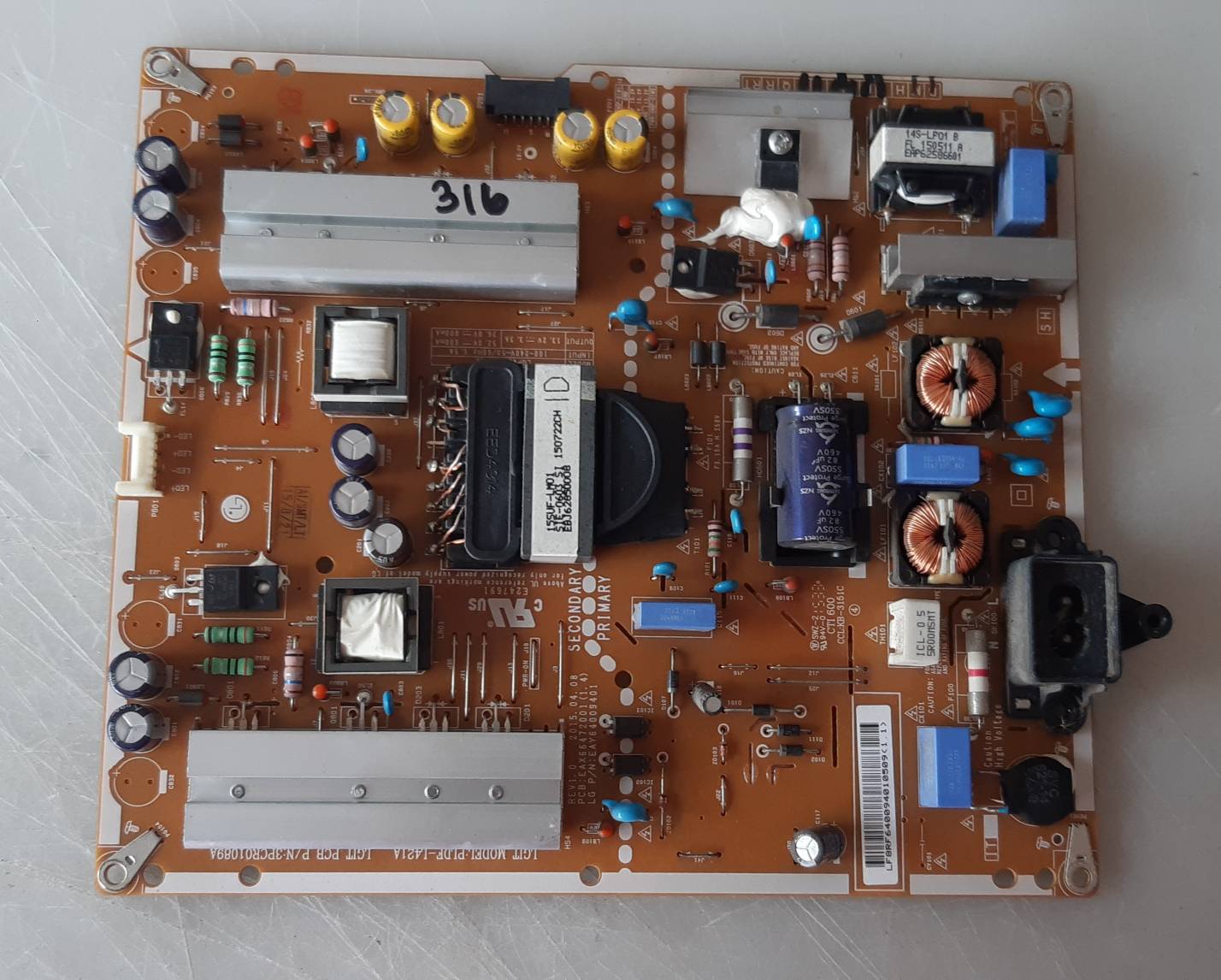 อันที่ 316 LG 43UF640T ซัฟฟลาย EAX66472001 EAY64009401 ดีเทสแล้ว
