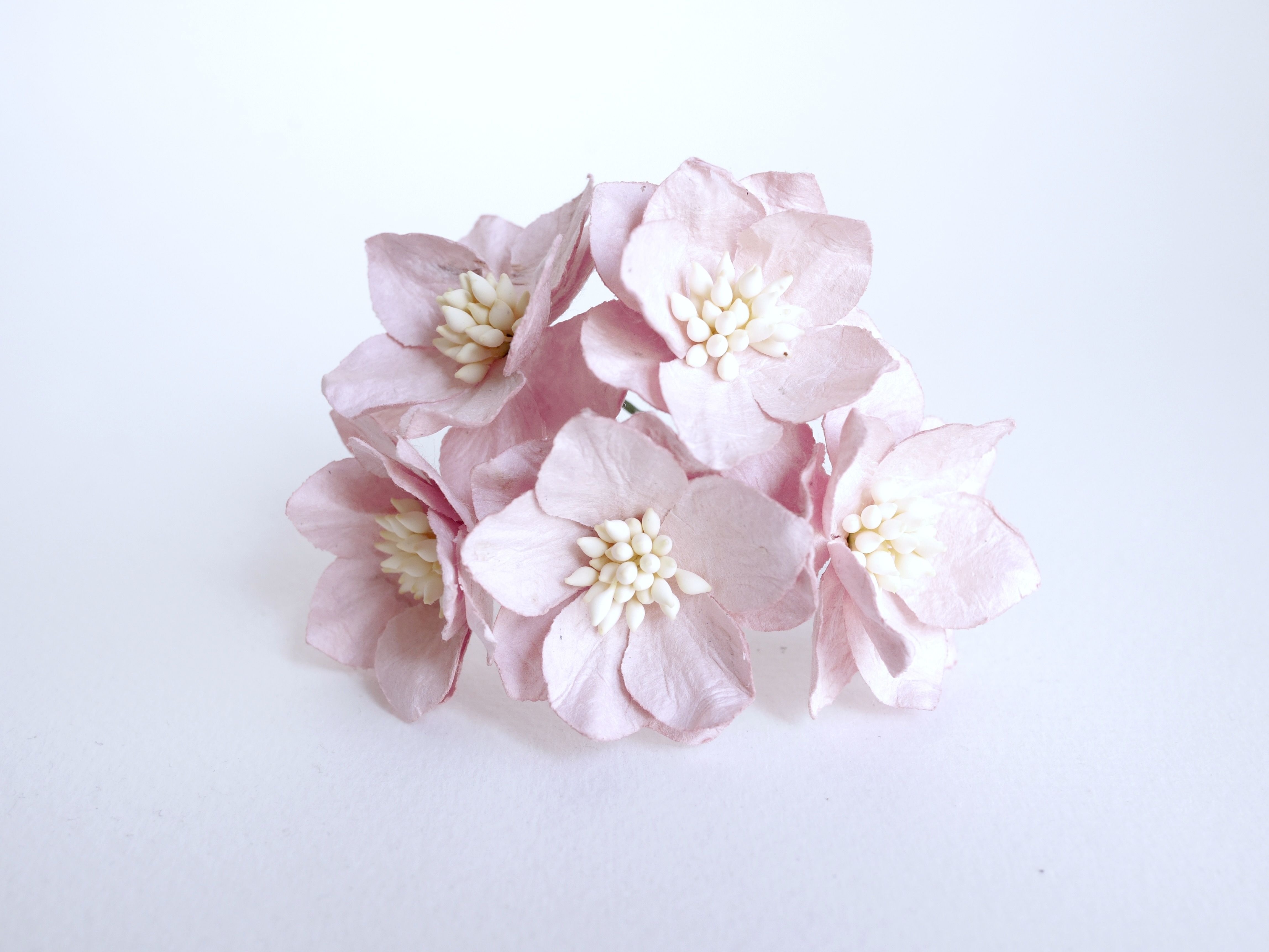 ดอกไม้กระดาษสา ดอกโลตัสอินโดนิเซียกระดาษ ดอกไม้กระดาษสาราคาส่ง ดอกไม้กระดาษสำหรับตกแต่งของชำร่วย งานแต่งงาน ทำช่อดอกไม้ติดอกเจ้าบ่าว ข้อมือดอกไม้เจ้าสาว ขนาด3.5 cm. 25 ดอก สีชมพูตุ่น #107 Paper flowers supplies: DIY wedding tools Big Cherry blossom (Lotus