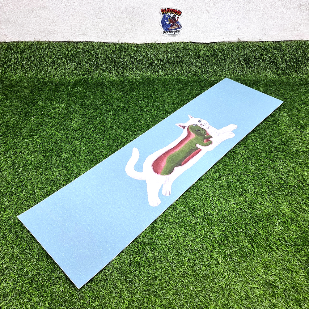 [0304] สติ๊กเกอร์กระดาษทราย ลายแมวกราฟฟิก ขนาด 83x24cm street skateboard Grip tape