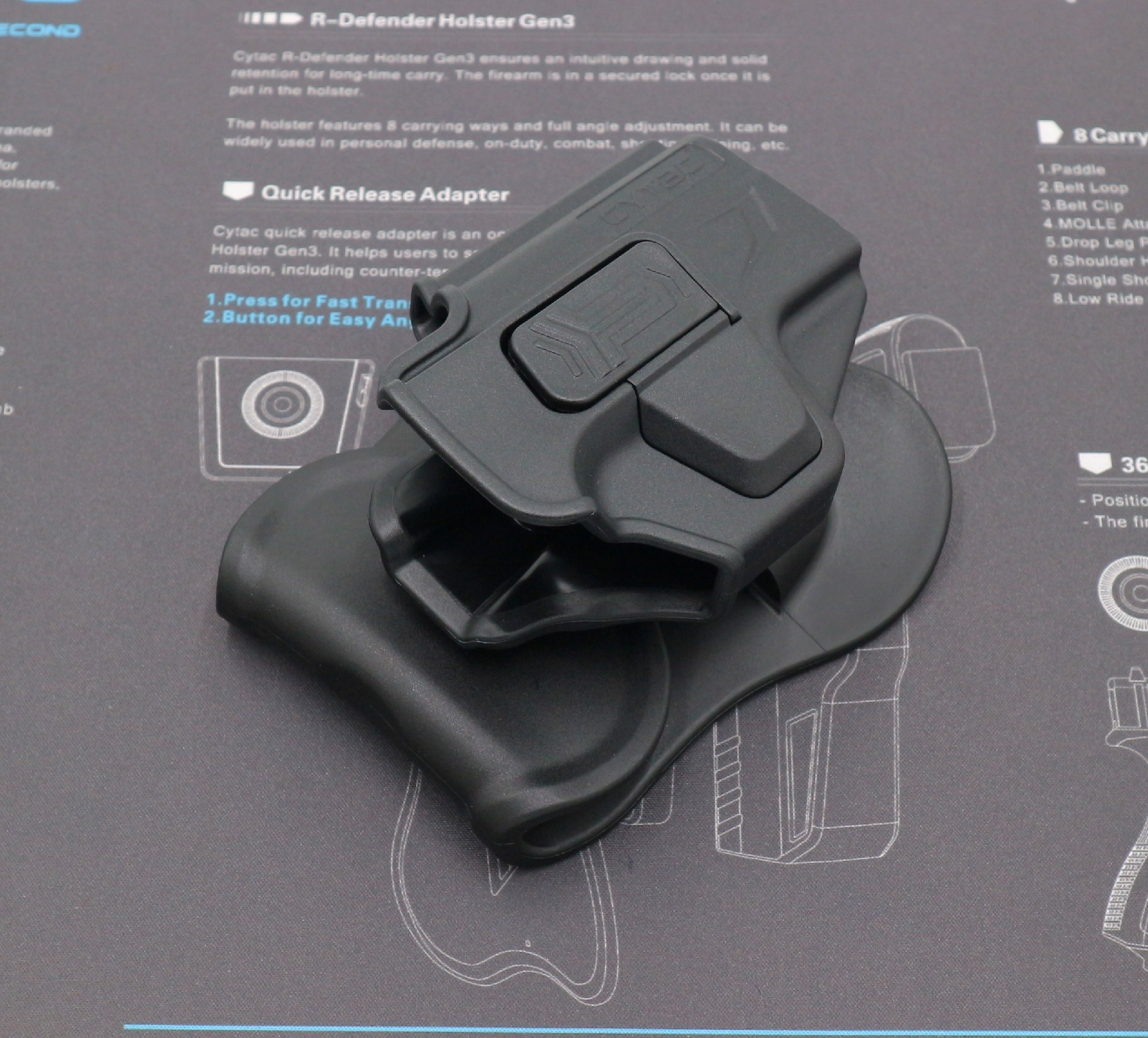 CYTAC ซองพกนอกปลดล็อคนิ้วชี้ Springfield Hellcat H11 (K0500)