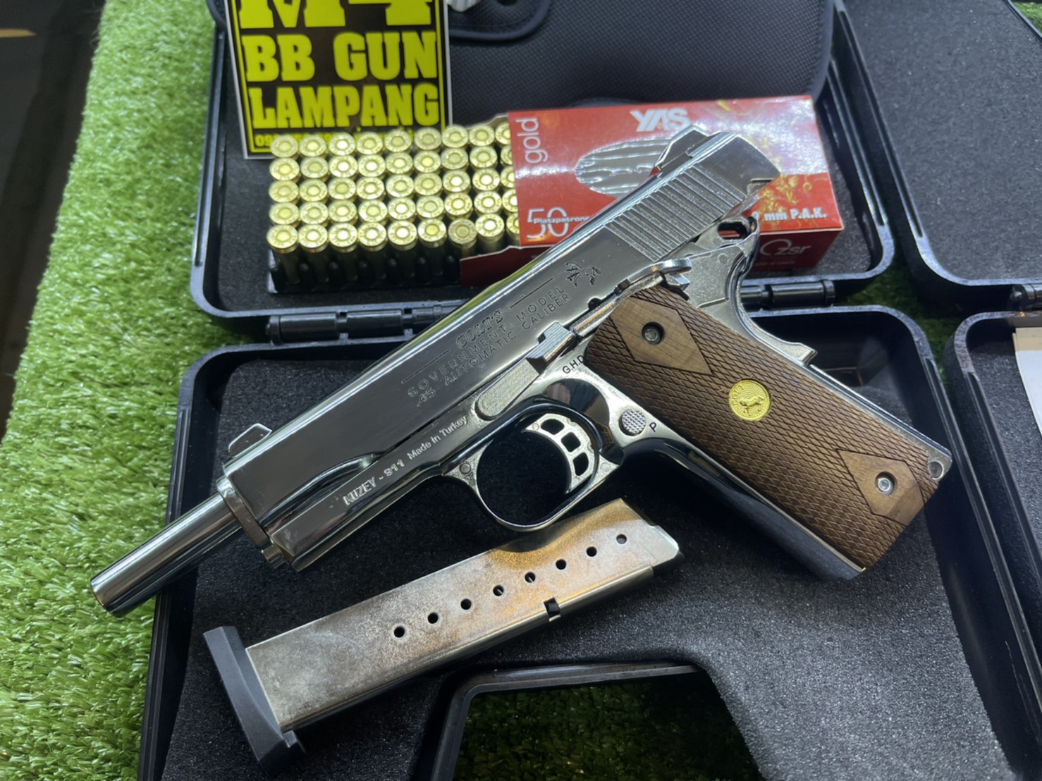 KUZEY M1911 ลาย Government ลำกล้อง 5" เงินเงา