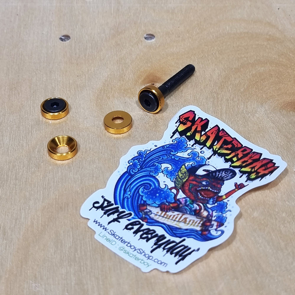 [0302] จานรองน็อตยึดทรัค สเก็ตบอร์ด กันน็อตจมกินบอร์ดไม้ ช้วยถนอมบอร์ด nut washer