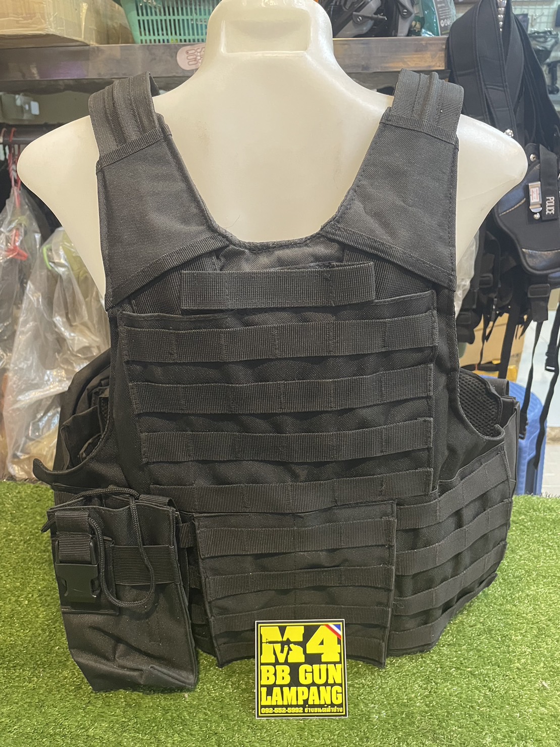 เสื้อเวส ดำ Size L