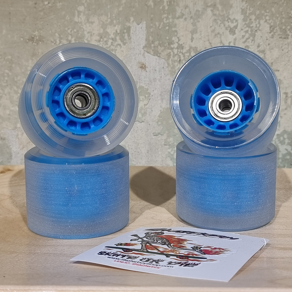 [0317][ลด50%] ล้อสเก็ตบอร์ด 70x50mm 80A ล้อใสมีไฟ RGB ล้อเปิดหน้า แกนพลาสติกน้ำหนักเบา พร้อมแบริ่ง