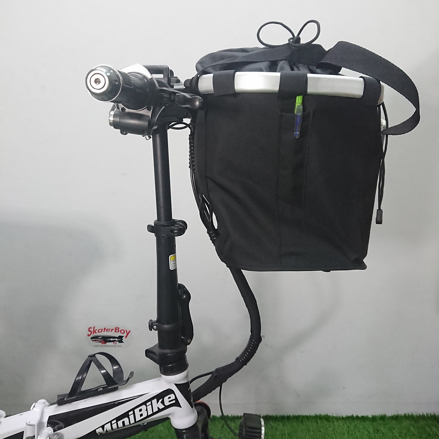 [0901] ตะกร้าหน้า จักรยาน พับได้ ถอดหิ้วได้ อลูมิเนียม 3แบบ E bike Basket