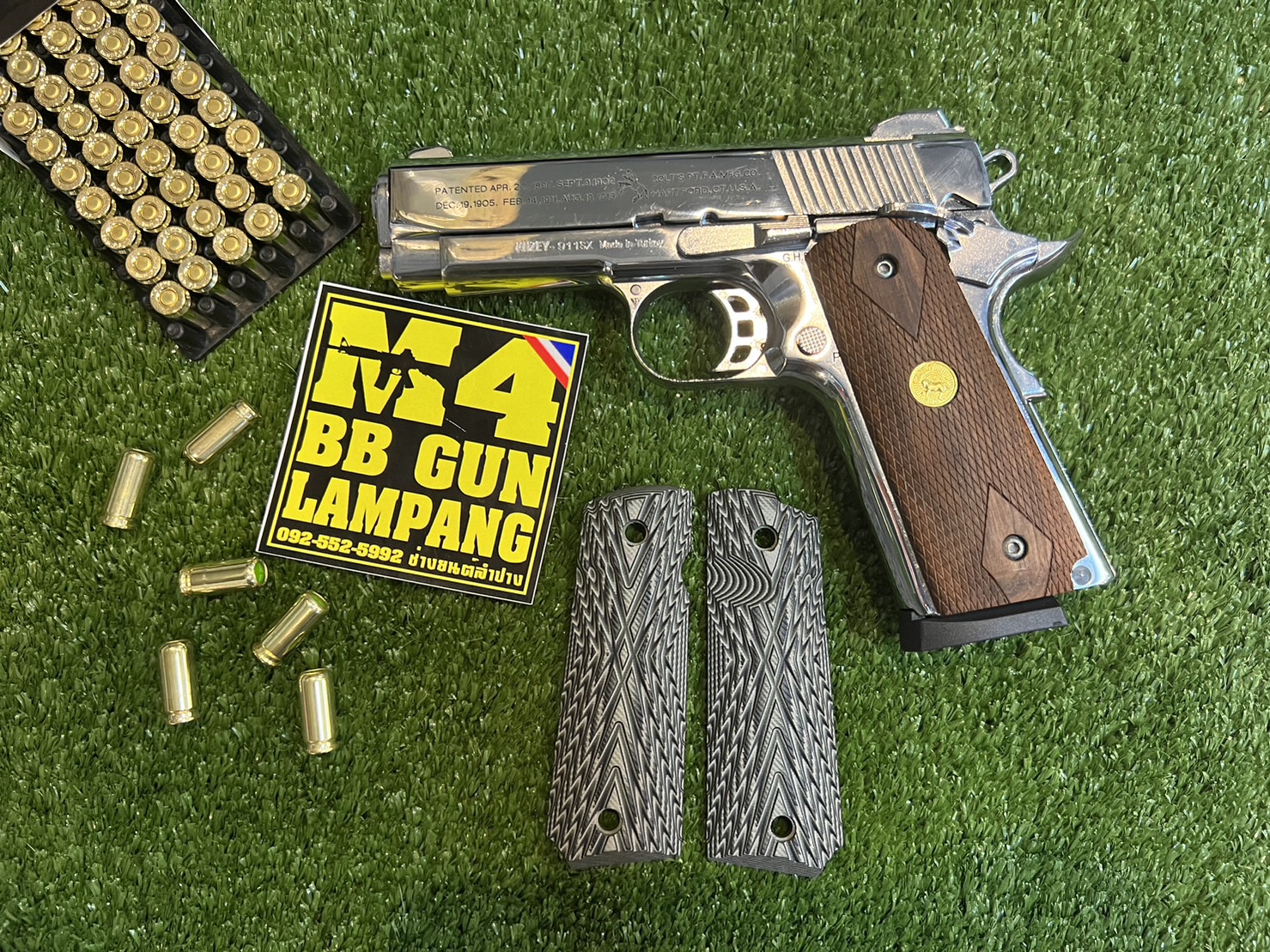 KUZEY M1911 ลาย 100 YEARS ลำกล้อง 4" เงินเงา