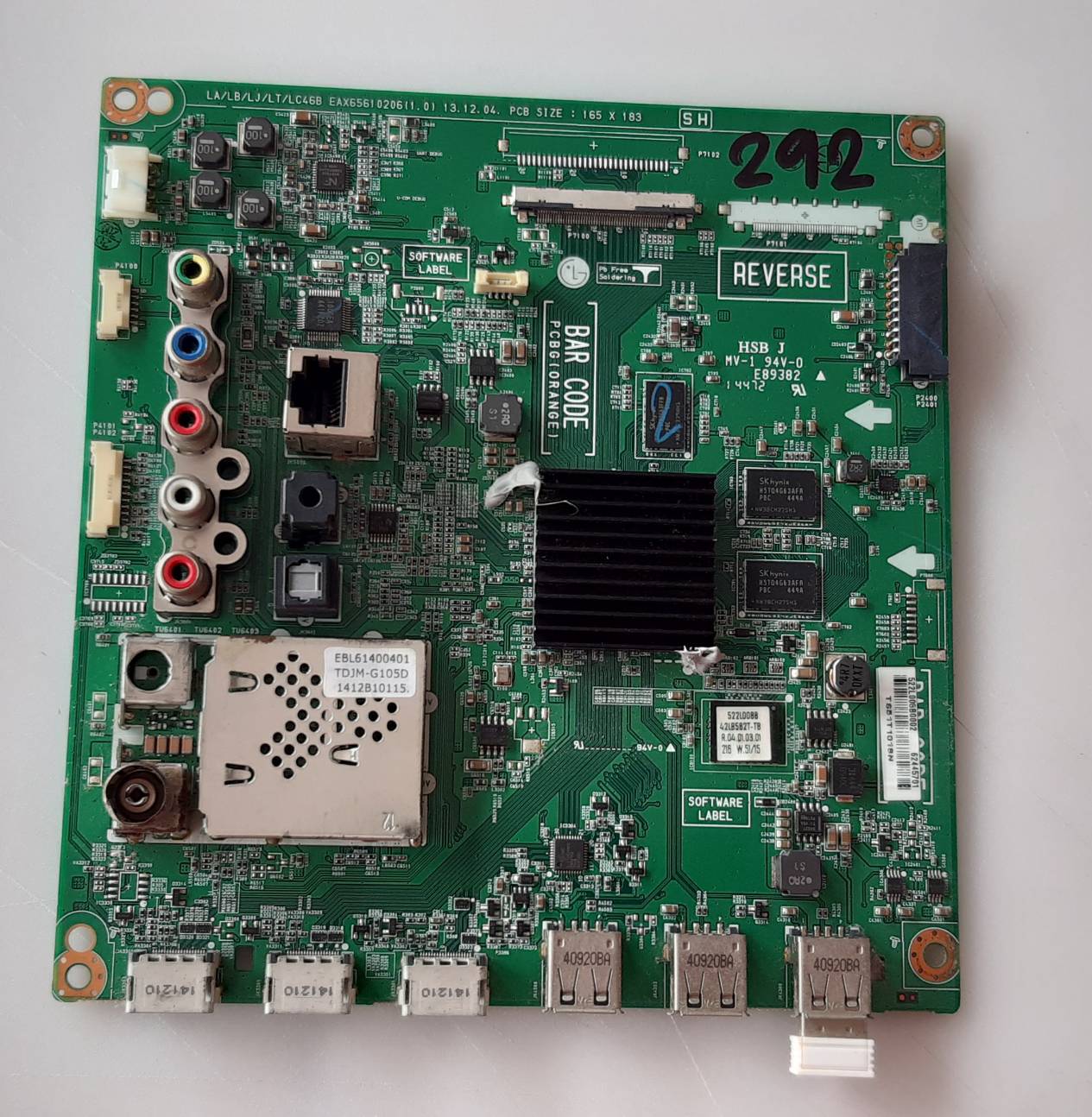 อันที่ 292 LG 42LB582T ซีสเตร็ม EAX65610206 51PIN เสียบ ดีเทสแล้ว