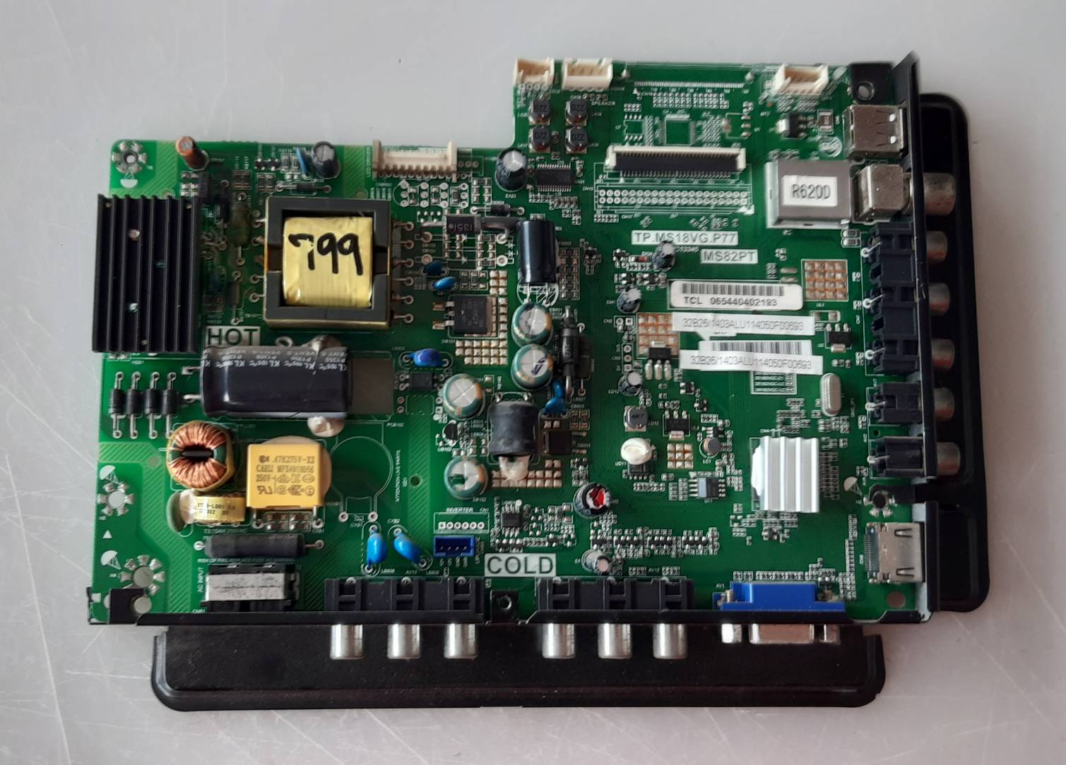 อันที่ 799 TCL 32B2600 ซีสเตร็ม TP.MS18VG.P77 MS82PT 30PIN ดีเทสแล้ว