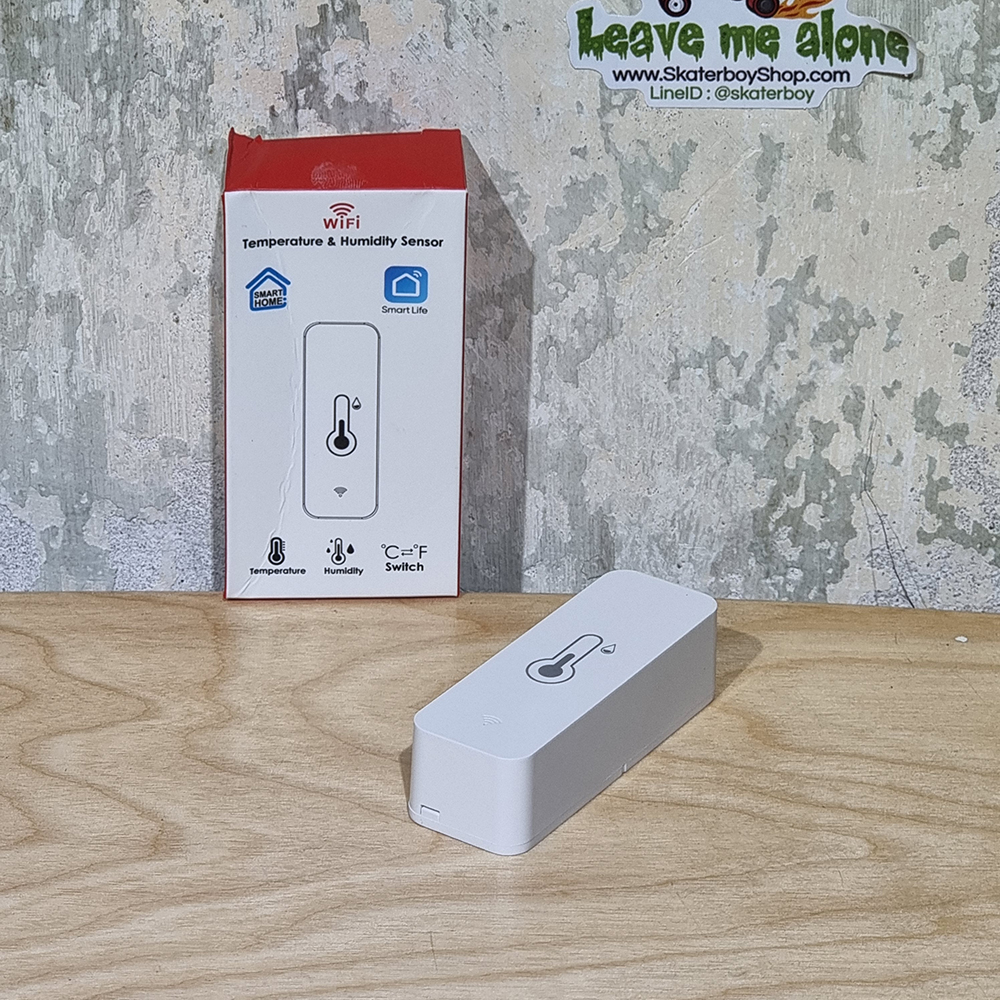 [1001] Temp Humidity senser วัดอุณหภูมิ ความชื้น ต่อWifiควบคุมผ่านApp SmartLife สั่งเปิดปลั๊กได้