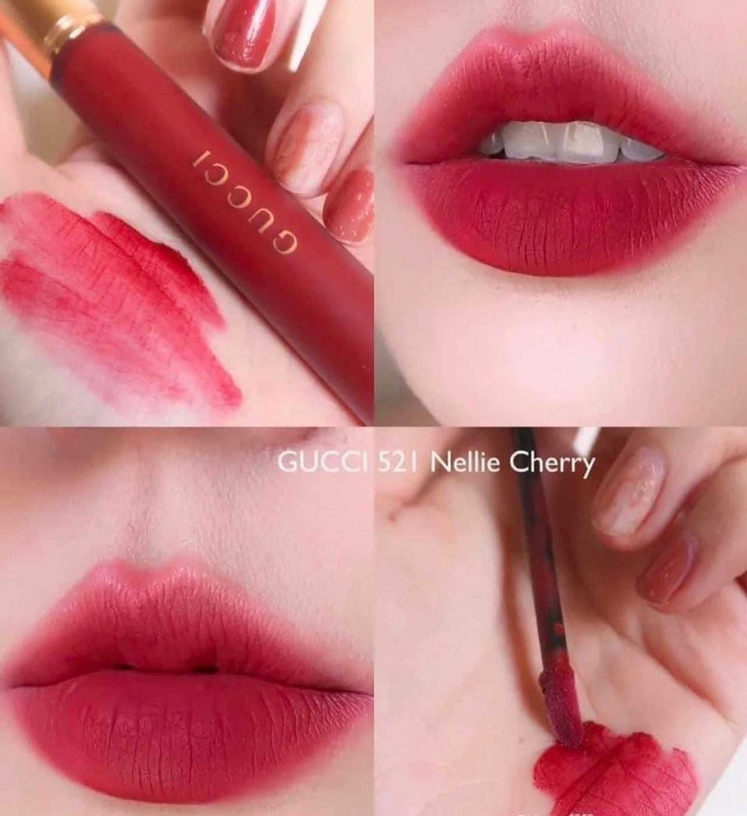 ลิปจุ่ม Gucci Rouge a Levres Liquide Mat Lip Colour 6.5ml # 521 Nellie Cherry