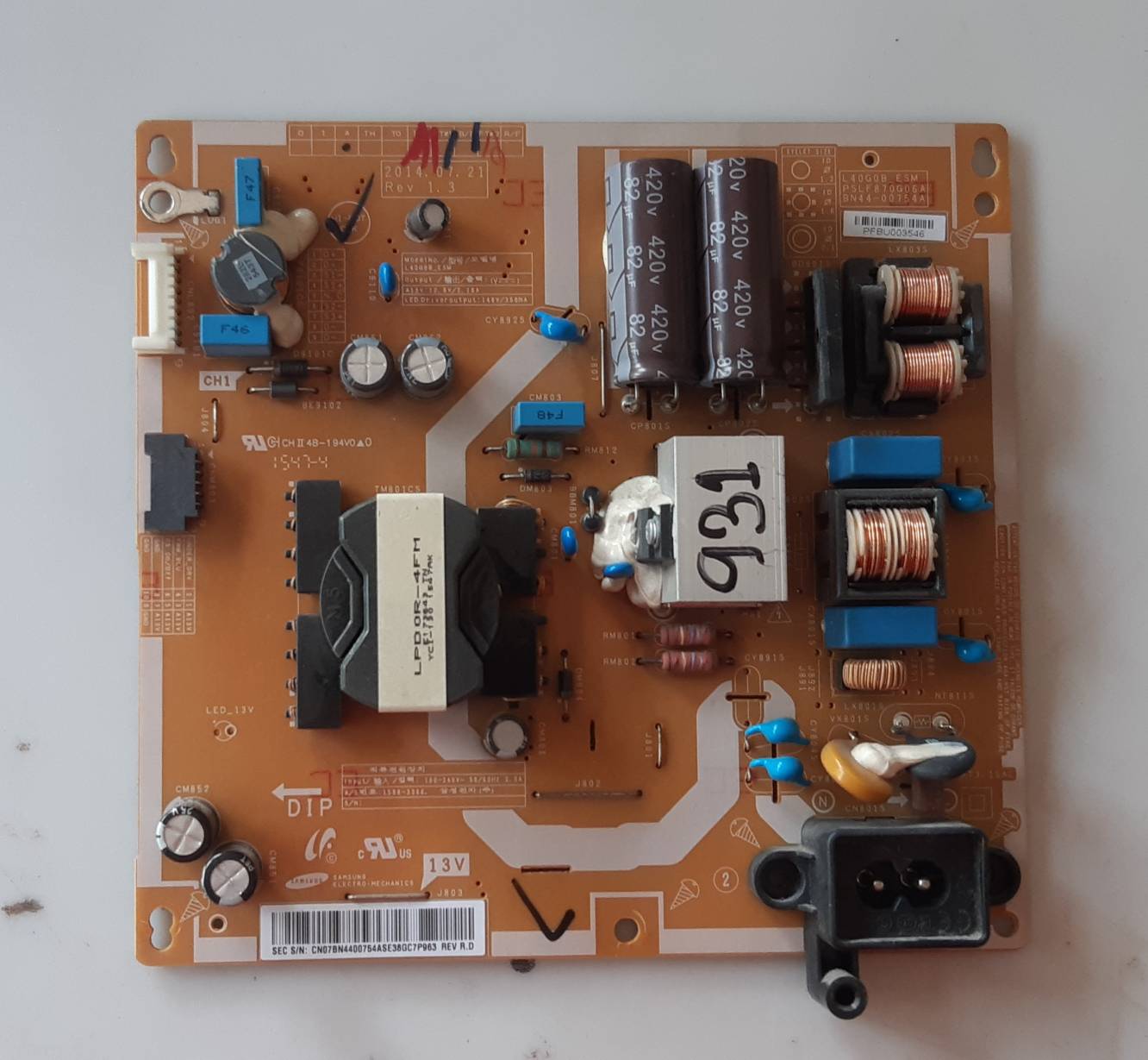 อันที่ 931 Samsung UA40H5003TK ซัฟฟลาย BN44-00754A ดีเทสแล้ว