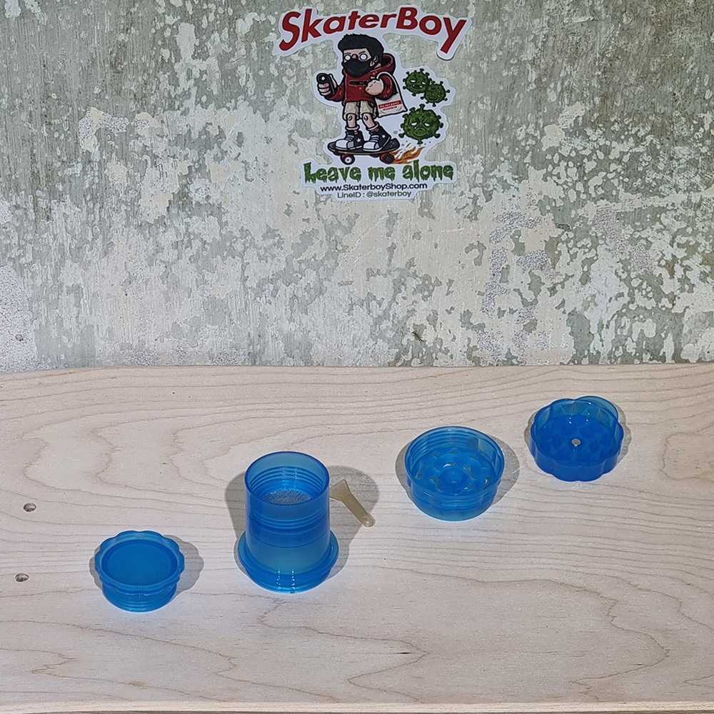 [1002] Grinder พราสติก ขนาด 40x63mm 4ชั้น ทรงยาว ที่บดสมุนไพร เครื่องบดสมุนไพร บดกาแฟ ไกเดอร์บด