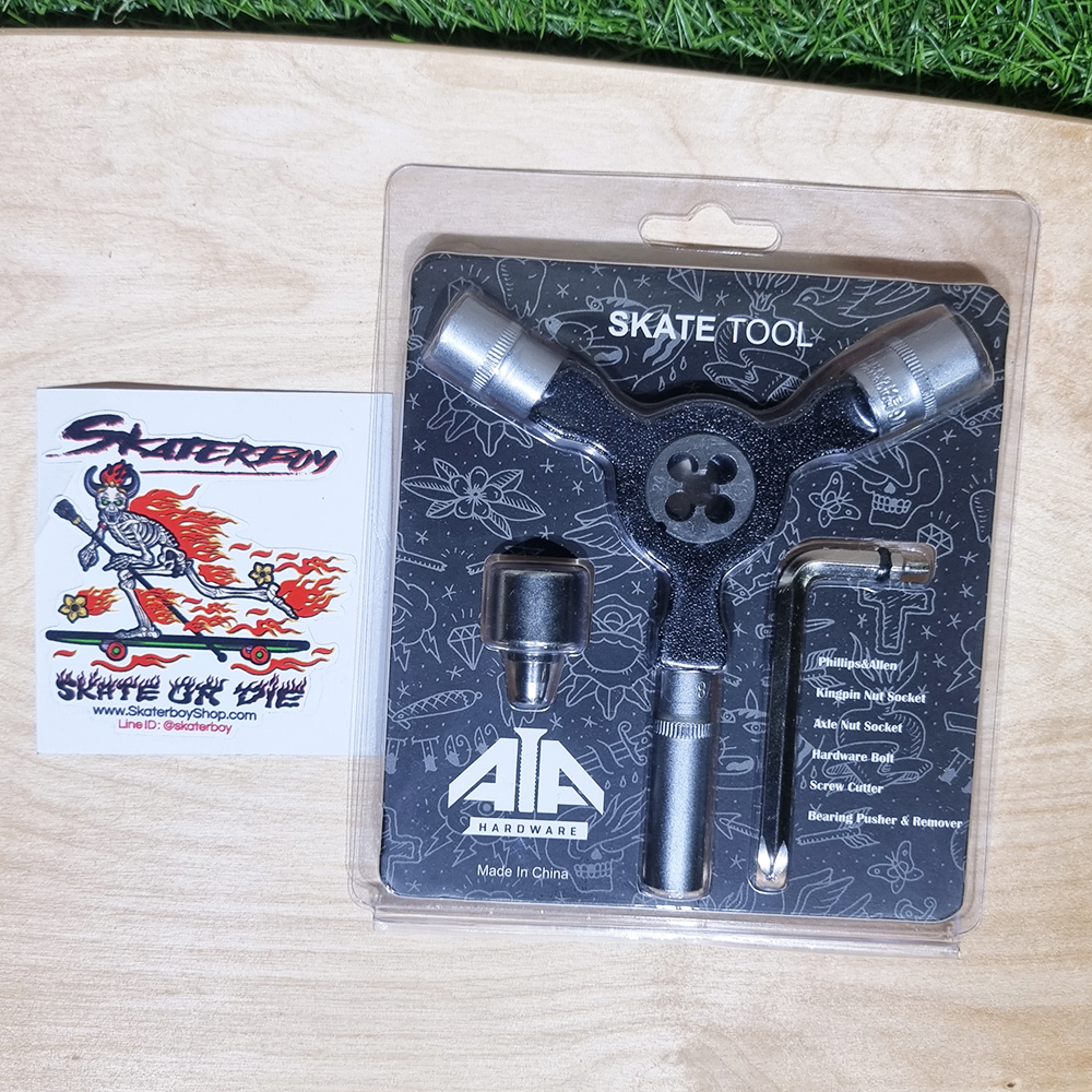 [0320] เครื่องมือสำหรับสเก็ตบอร์ด เหล็กทั้งชิ้นทนมาก ถอดล้อ ถอดบูชชิ่ง ถอดทรัค ถอดลูกปืน Skate Tool