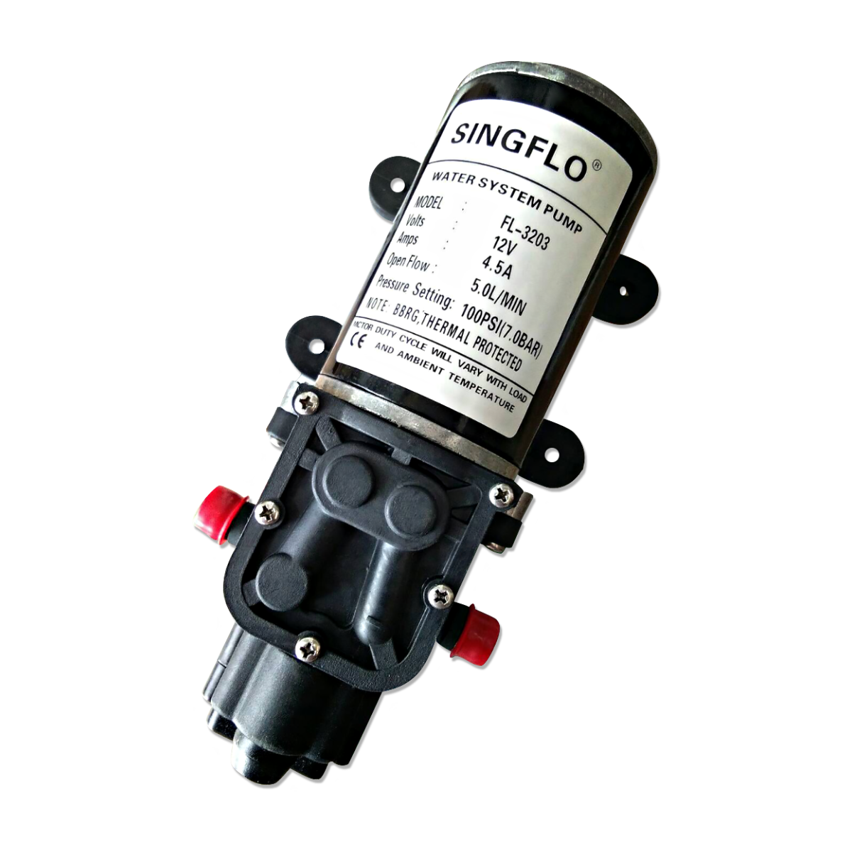 Solar Pump Diaphragm โซลาร์ปั๊ม ขนาด 5LPM 12VDC 4.5A 100PSI