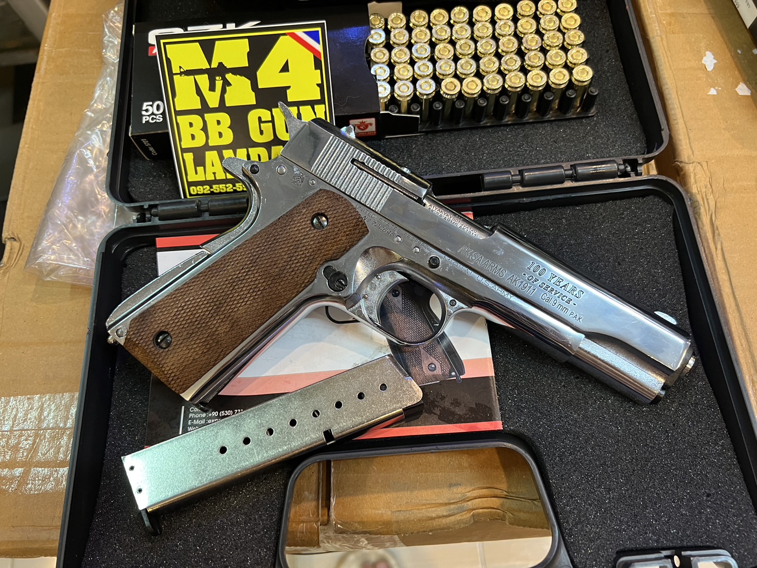 AKSA COLT 1911 ลาย Government สีเงินเงา