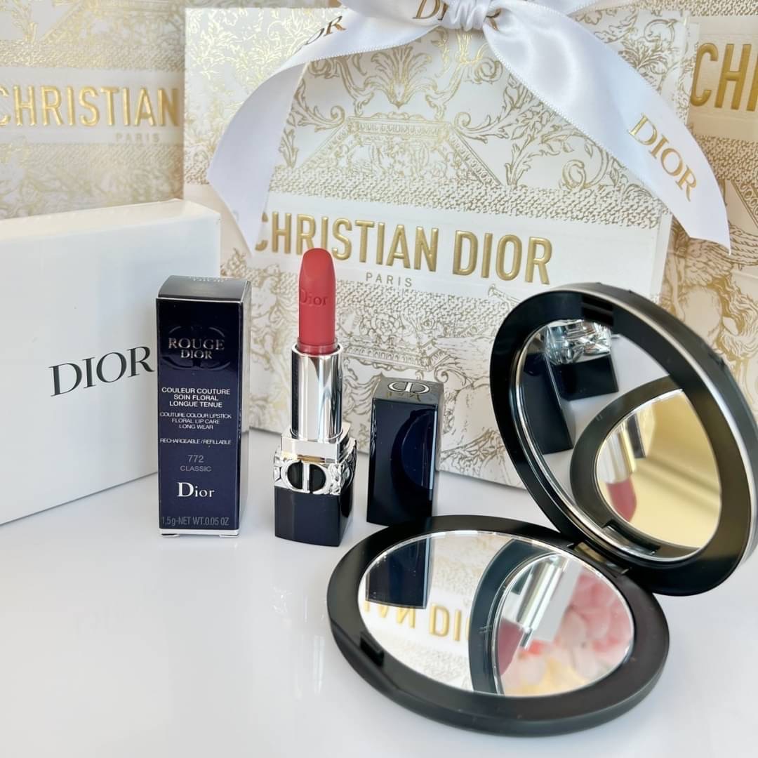 Dior Rouge Lipstick & Pocket Mirror Set