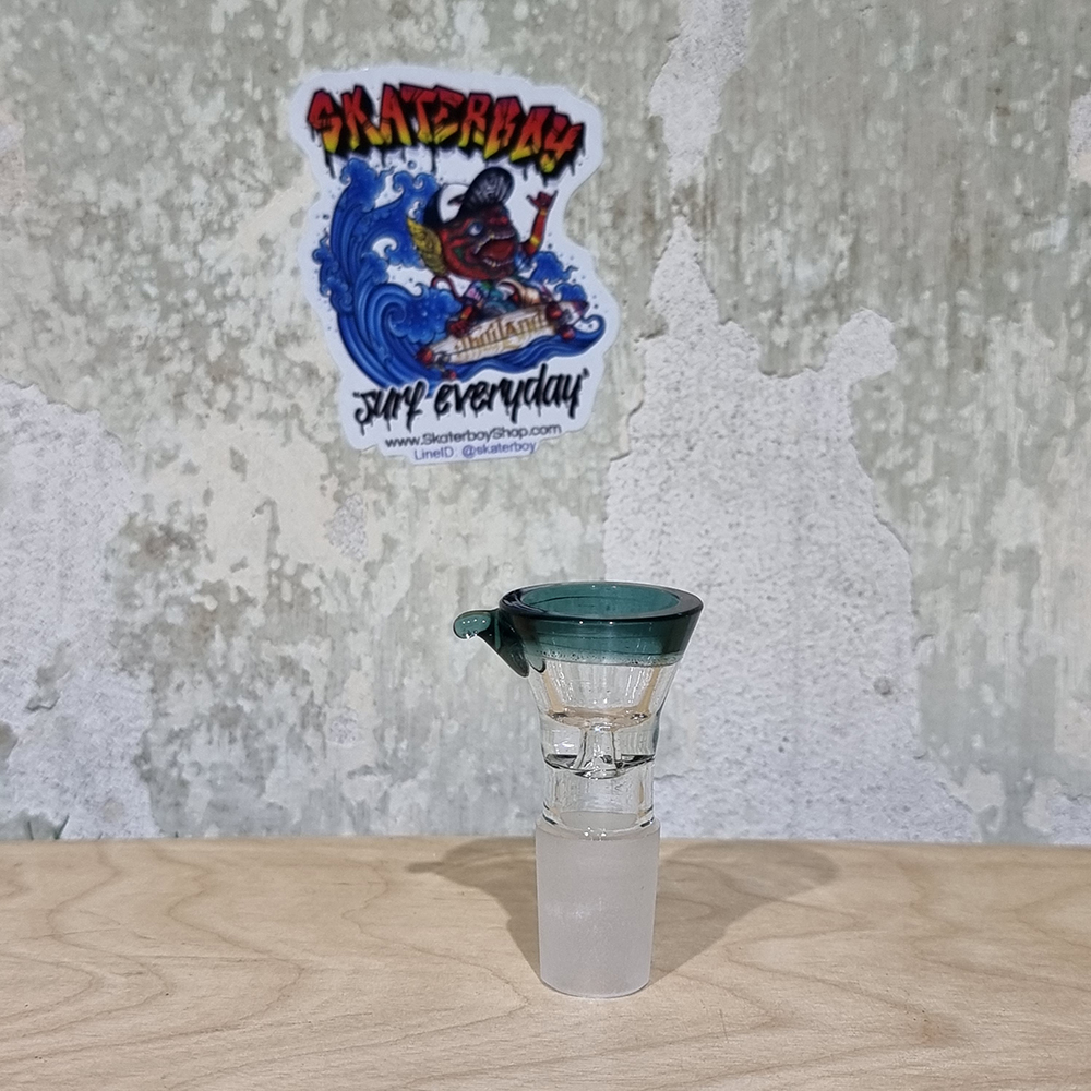 [1005] บัวผัน แก้ว ทรงกรวย มีจงอย จับกันร้อน ขนาด 18mm ขอบสี