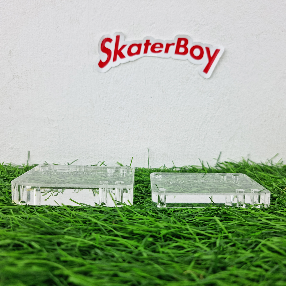 [0311] อคิลิคใสรองทรัค surf skate หนา 10mm 15mm เพิ่มความสูงกันล้อกัดบอร์ด