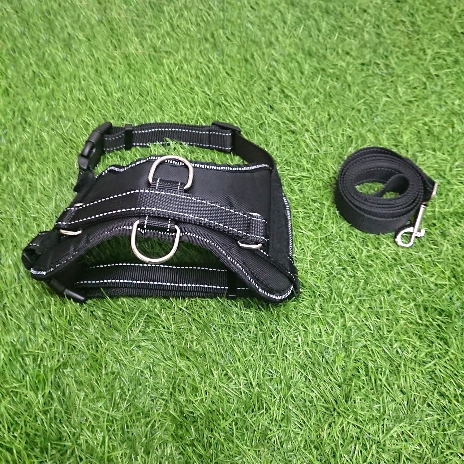 [1100] เสื้อพร้อมสายจูง สุนัข แมว ขนาดใหญ่ แรงเยอะ S M L XL