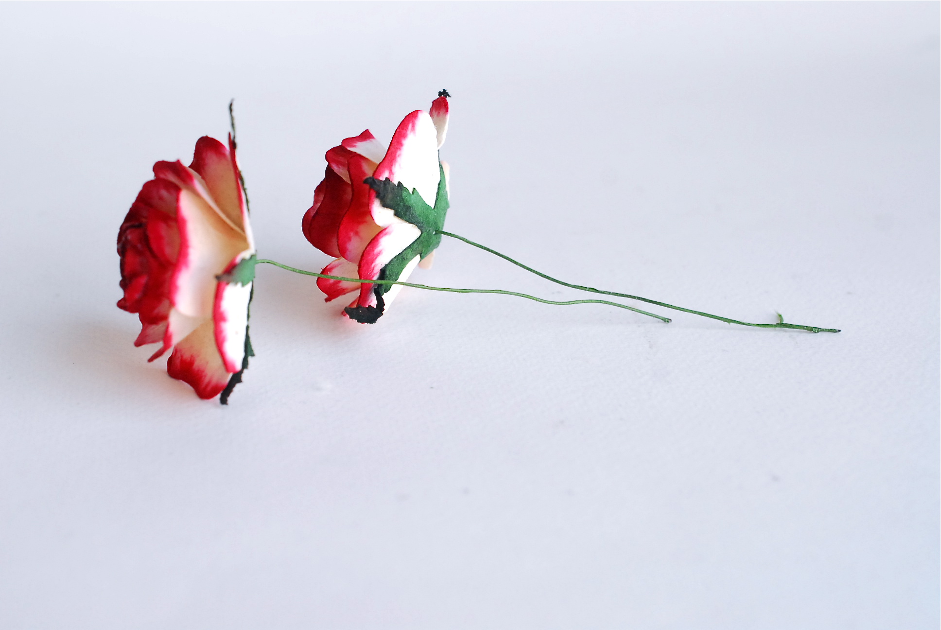 ดอกไม้กระดาษสา, สำหรับของชำร่วย, งานแต่งงาน, ดอกกุหลาบ PUL4-4 N ขนาด 4.5 cm. สีแดงปัด#507 สำเนา