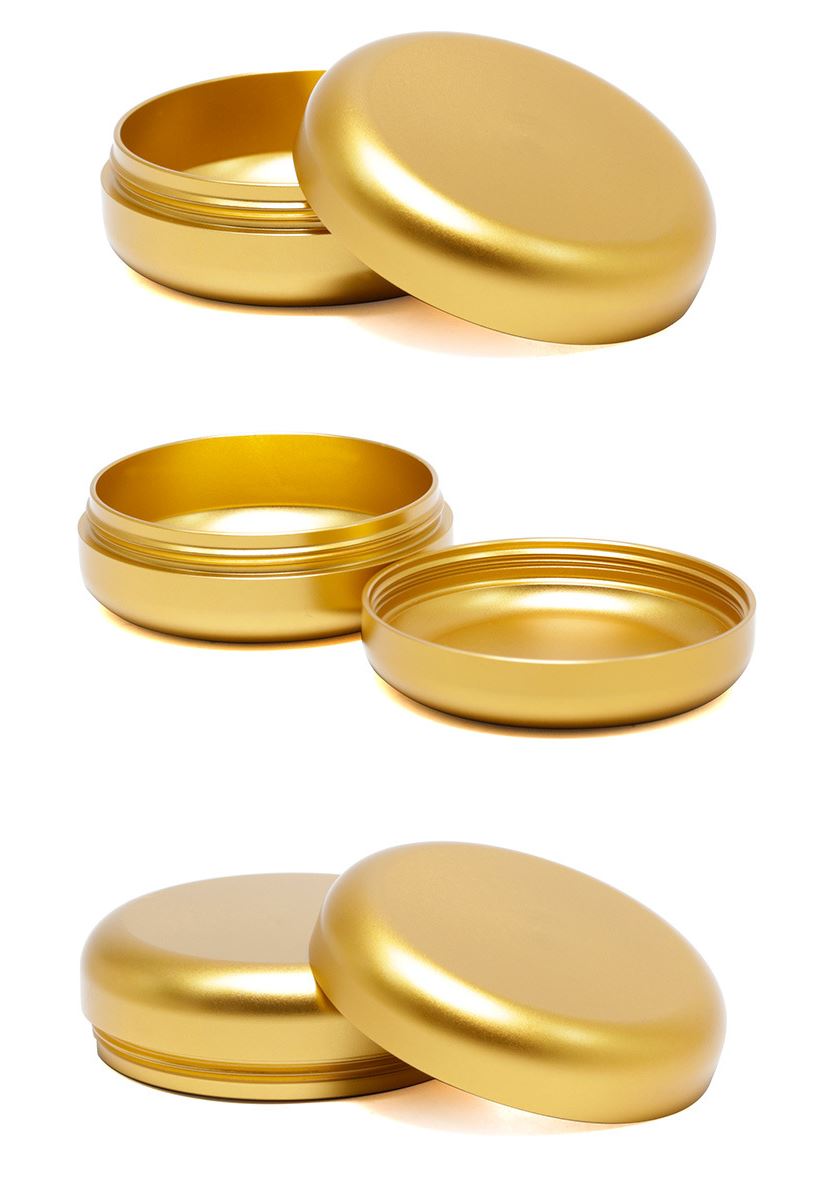 [1003] กล่องเก็บสมุนไพร กลม 2ขนาด Aluminum กันชื้น กันฝุ่น เก็บยา