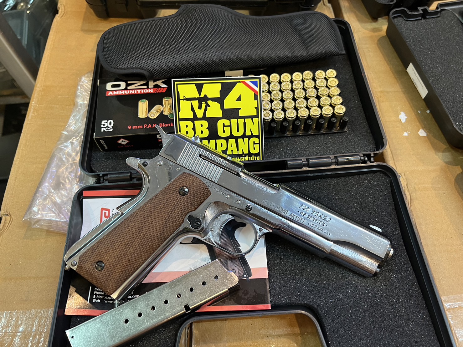 AKSA COLT 1911 ลาย 100 ปี สีเงินเงา