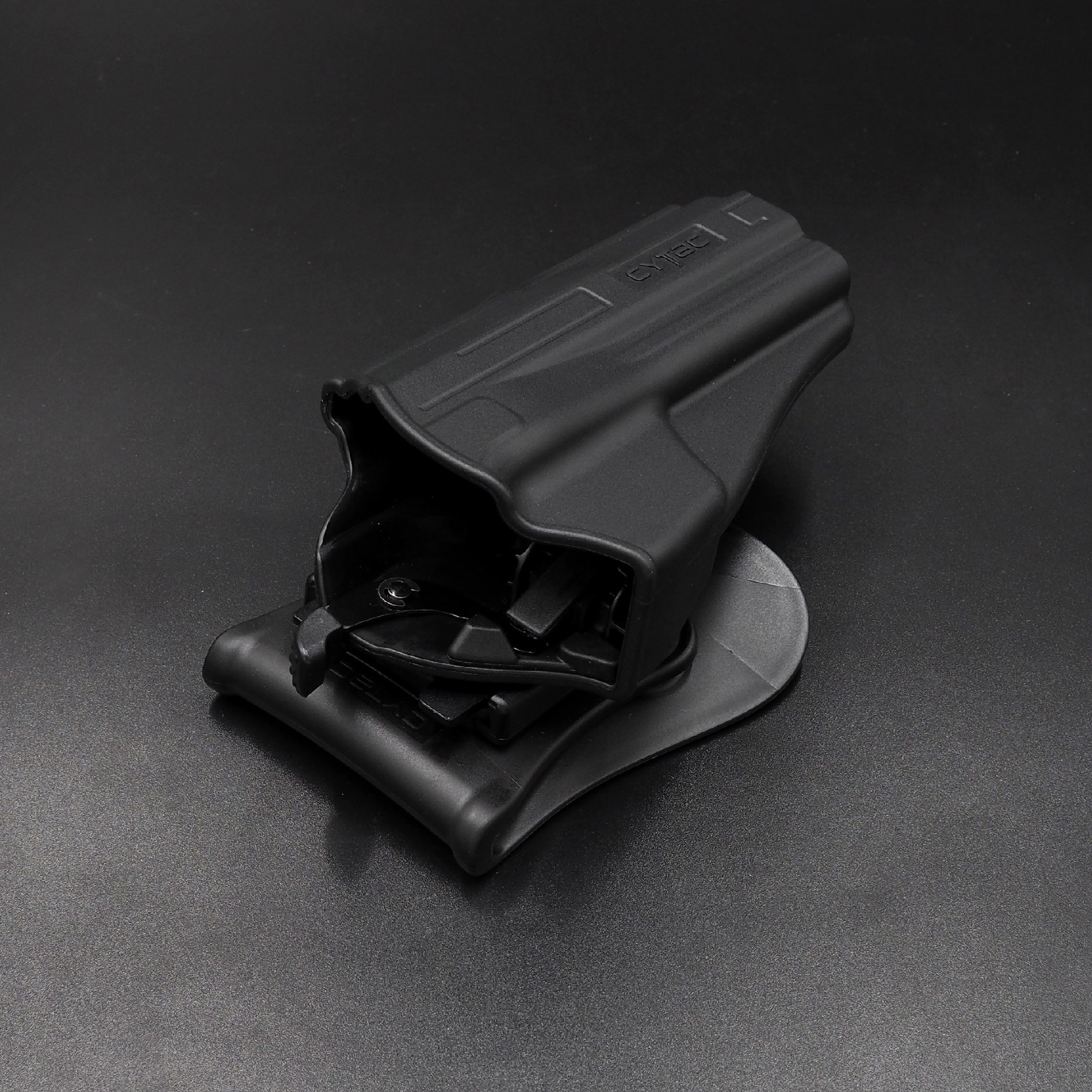 CYTAC ซองพกนอก ปลดล็อคนิ้วโป้ง รุ่น Beretta 92, Beretta 92FS,GSG92, Girsan Regard MC (K0650)