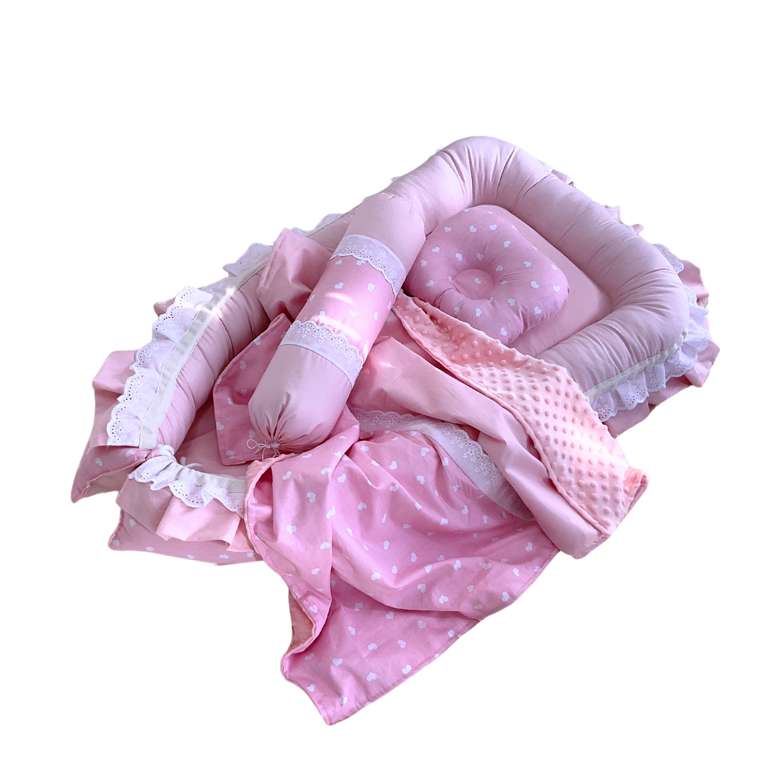 Babynest ที่นอนเด็กอ่อนครบชุด ปักชื่อฟรีที่ผ้าห่ม