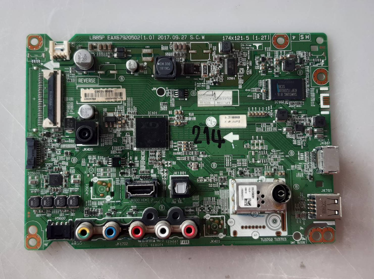 อันที่ 214 LG 49LK5100PTB ซีสเตร็ม EAX67920502 ดีเทสแล้ว