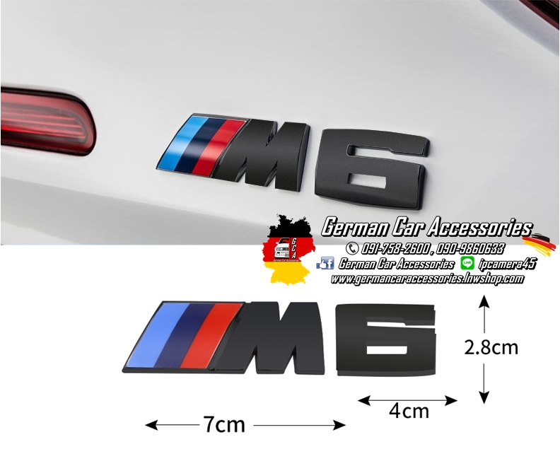 Logo ฝากระโปรงหลังM6 ดำ