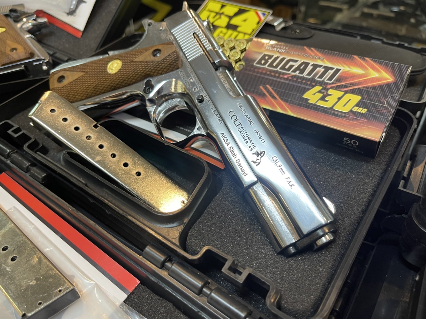 AKSA COLT 1911 ลาย Government สีเงินเงา