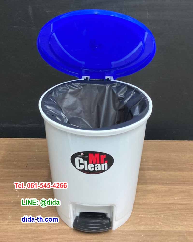ถังขยะแยกประเภท เท้าเหยียบ ทรงกลม 12 ลิตร