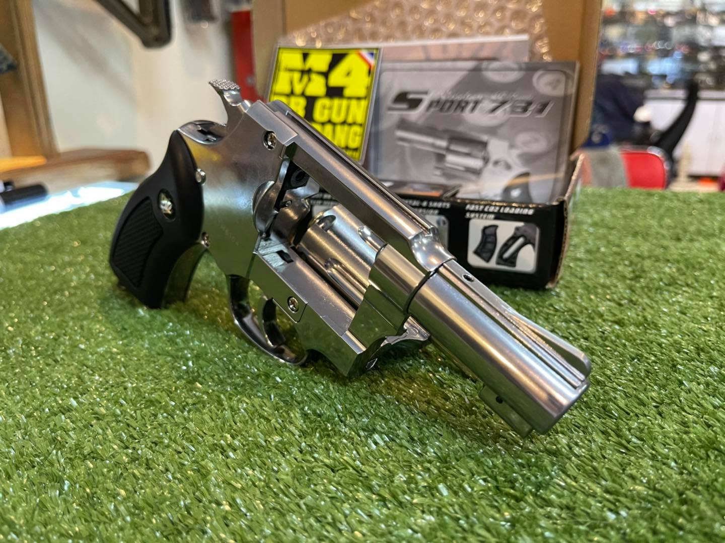 Wingun 731 2.5 นิ้ว ปืนลูกโม่ Co2 – สีเงินด้ามดำ