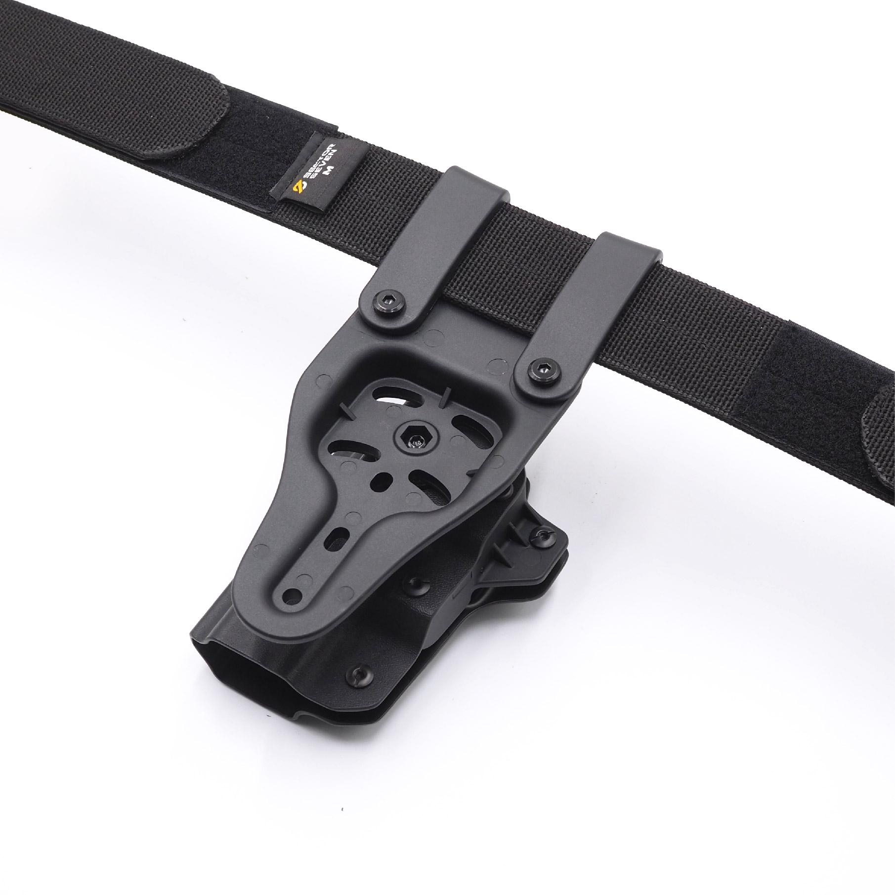 ซองพกนอกปลดนิ้วโป้ง KYDEX Glock 19/17/22/23/31/44/45 + เพลทต่ำ Warriorland (K0990)
