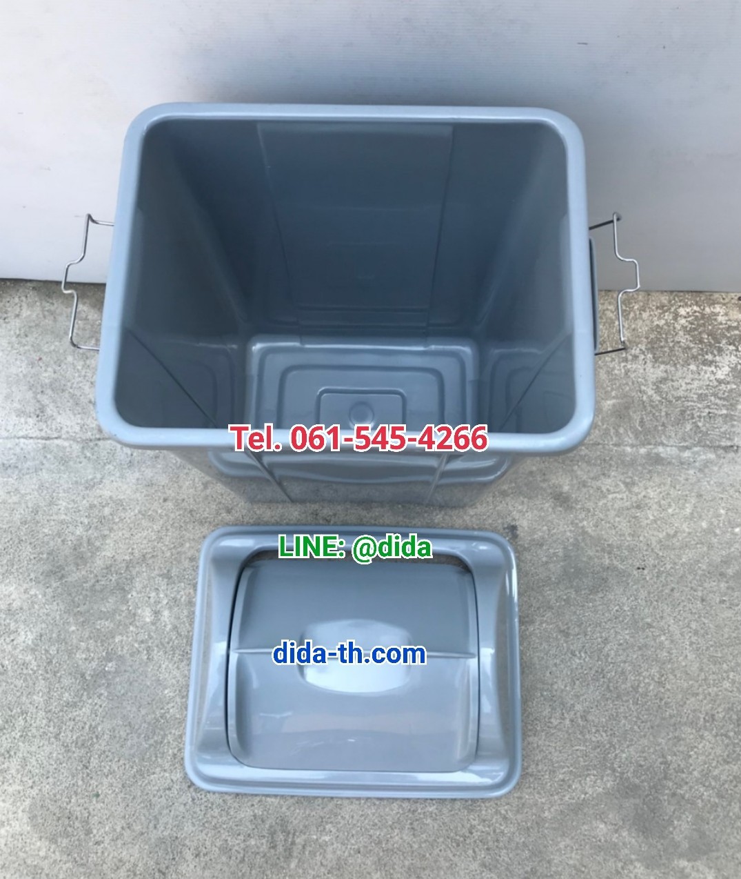 ถังขยะแยกประเภท ทรงเหลี่ยม ฝาแกว่ง 30 ลิตร