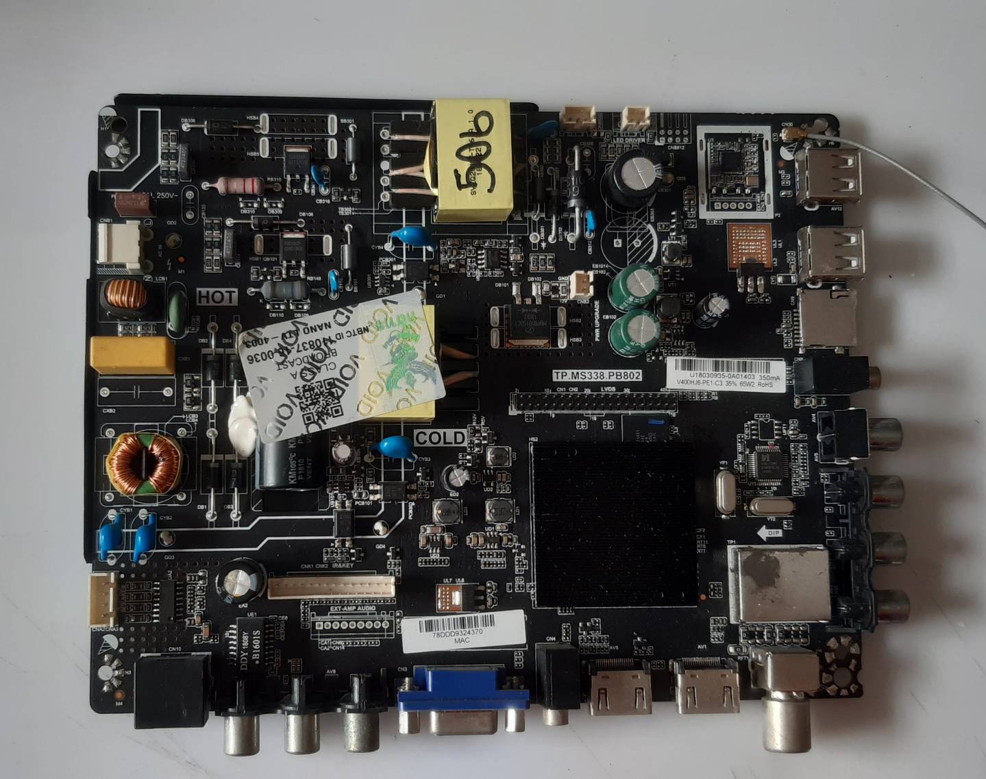 อันที่ 506 NANO LTV-4003 ซีสเตร็ม TP.MS338.PB802 ดีเทสแล้ว