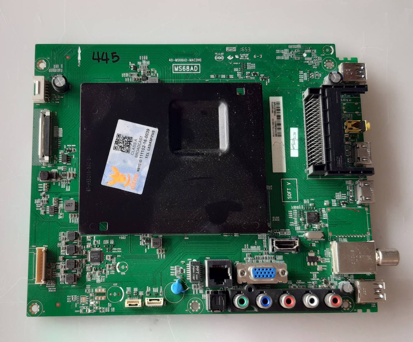 อันที่ 445 TCL 43P2US ซีสเตร็ม 40-MS68AD-MAC2HG ดีเทสแล้ว