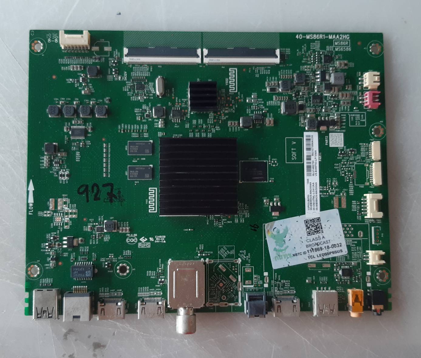 อันที่ 927 TCL 55P65US ซีสเตร็ม 40-MS86R1-MAA2HG ดีเทสแล้ว