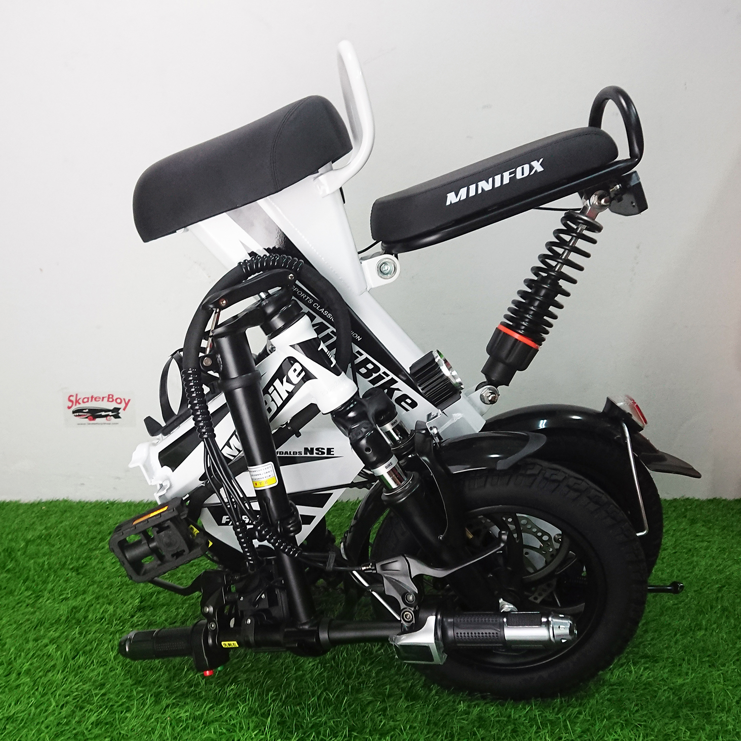 [0801] จักรยานไฟฟ้า รุ่น Mini 2ที่นั้ง พร้อมไฟเบรก แบต 48V รับประกัน6เดือน มี 3 สี ดำ แดง ขาว