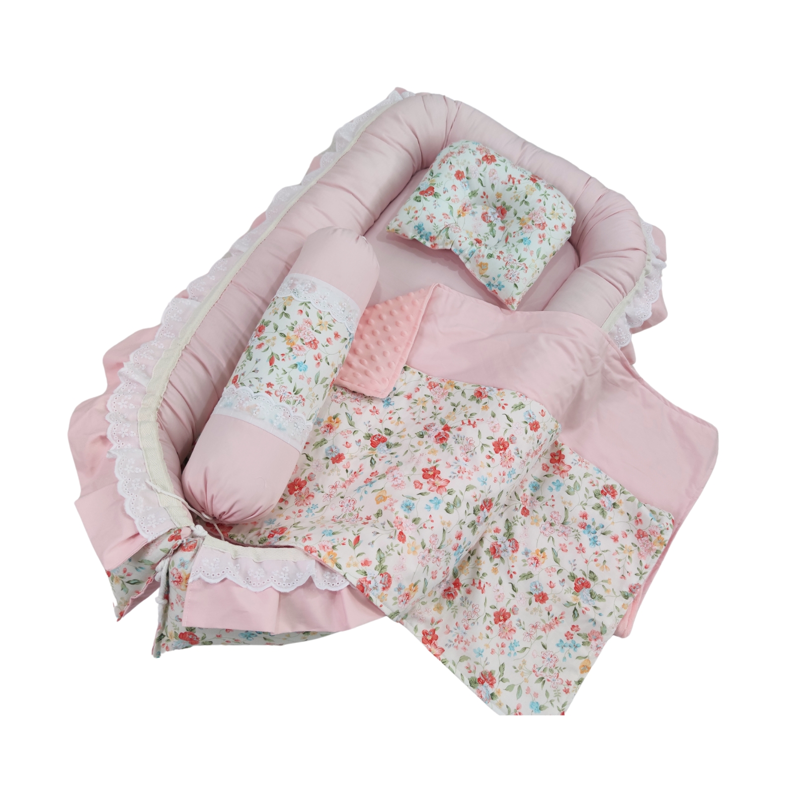 Babynest ที่นอนเด็กอ่อนครบชุด ปักชื่อฟรีที่ผ้าห่ม