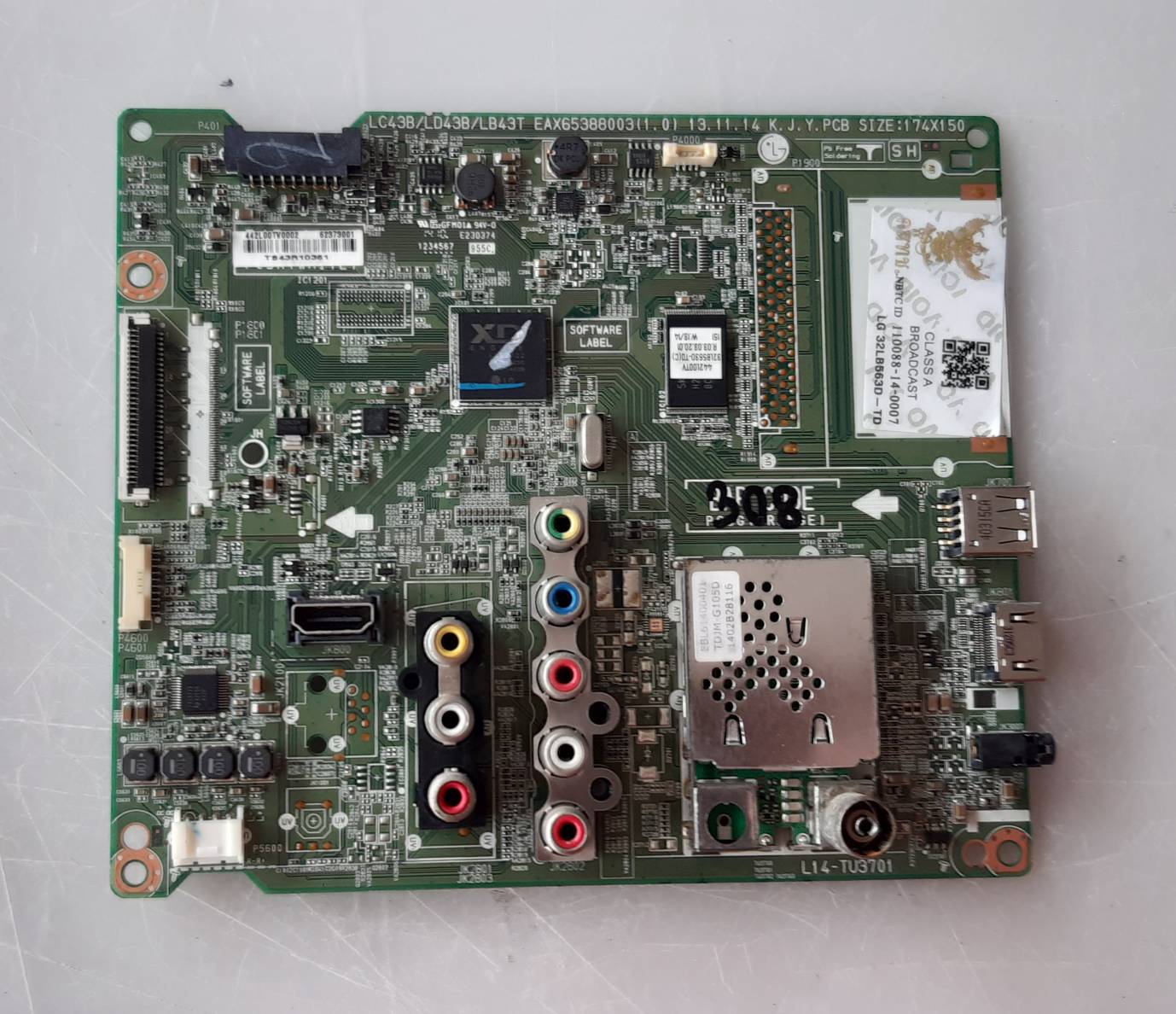 อันที่ 308 LG 32LB563D ซีสเตร็ม EAX65388003 1.0 ดีเทสแล้ว