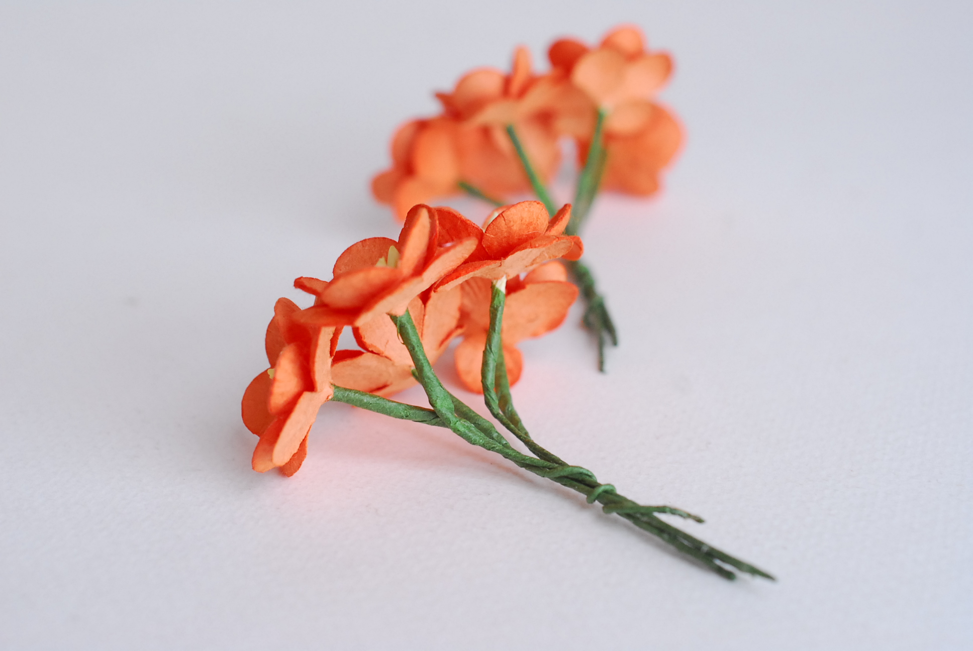 ดอกไม้กระดาษสา ดอกซากุระกระดาษสีส้ม ดอกไม้กระดาษสาราคาส่ง ดอกไม้กระดาษสำหรับตกแต่งของชำร่วย งานแต่งงาน ทำช่อดอกไม้ติดอกเจ้าบ่าว ข้อมือดอกไม้เจ้าสาว ขนาด2.5 cm. 50 ดอก Paper flowers supplies: DIY wedding tools Cherry blossom (Sakura) 50 pcs. size 2.5 cm.