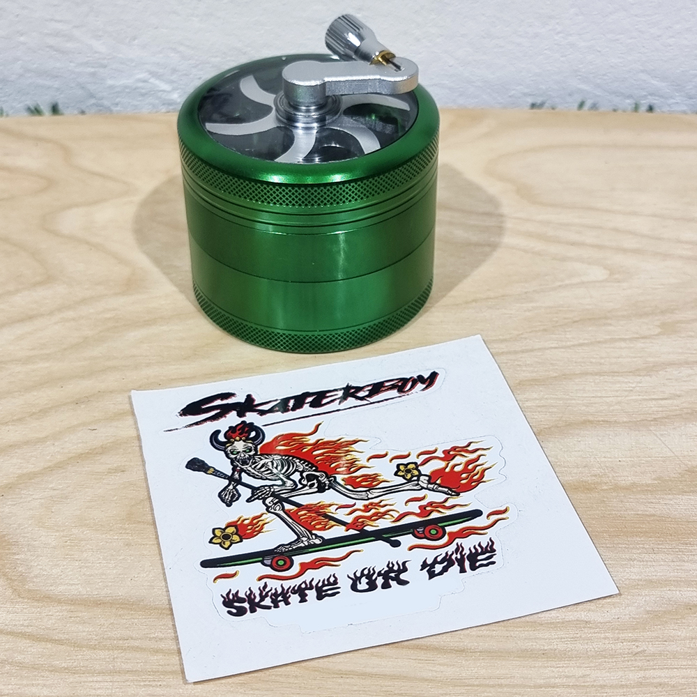 [1002] Aluminum Grinder ขนาด 63mm 3ชั้น มือหมุน ที่บดสมุนไพร เครื่องบดสมุนไพร บดกาแฟ ไกเดอร์บด