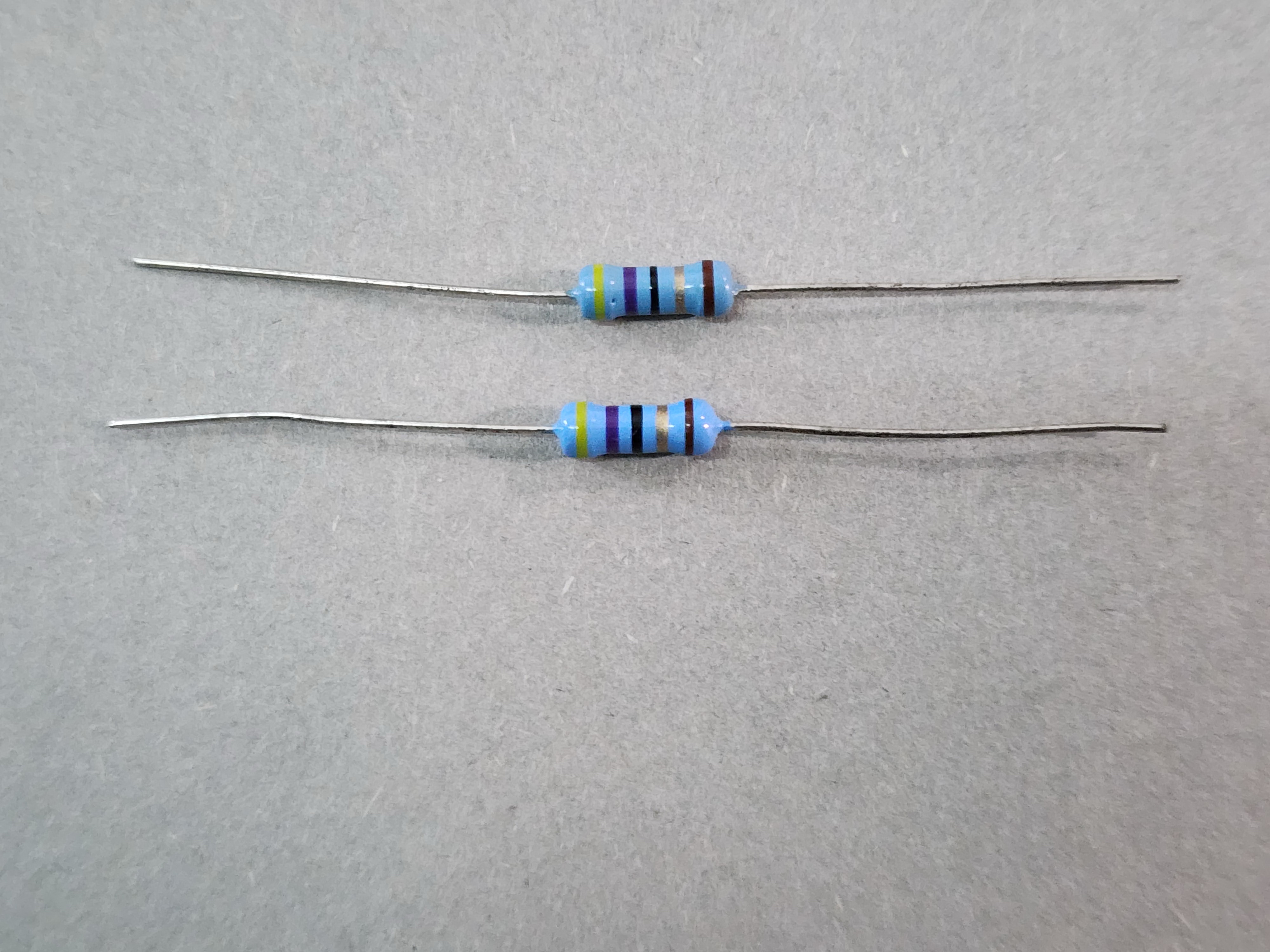 ตัวต้านทาน 47 Ohm ±1% 5 แถบสี มีสีอะไร