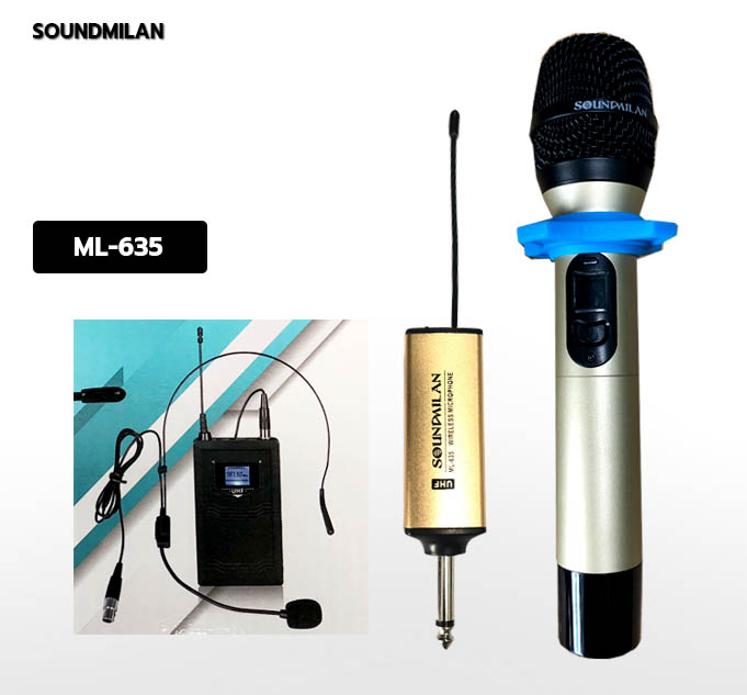 ไมค์ลอย ไมโครโฟนไร้สาย Soundmilan ML-635