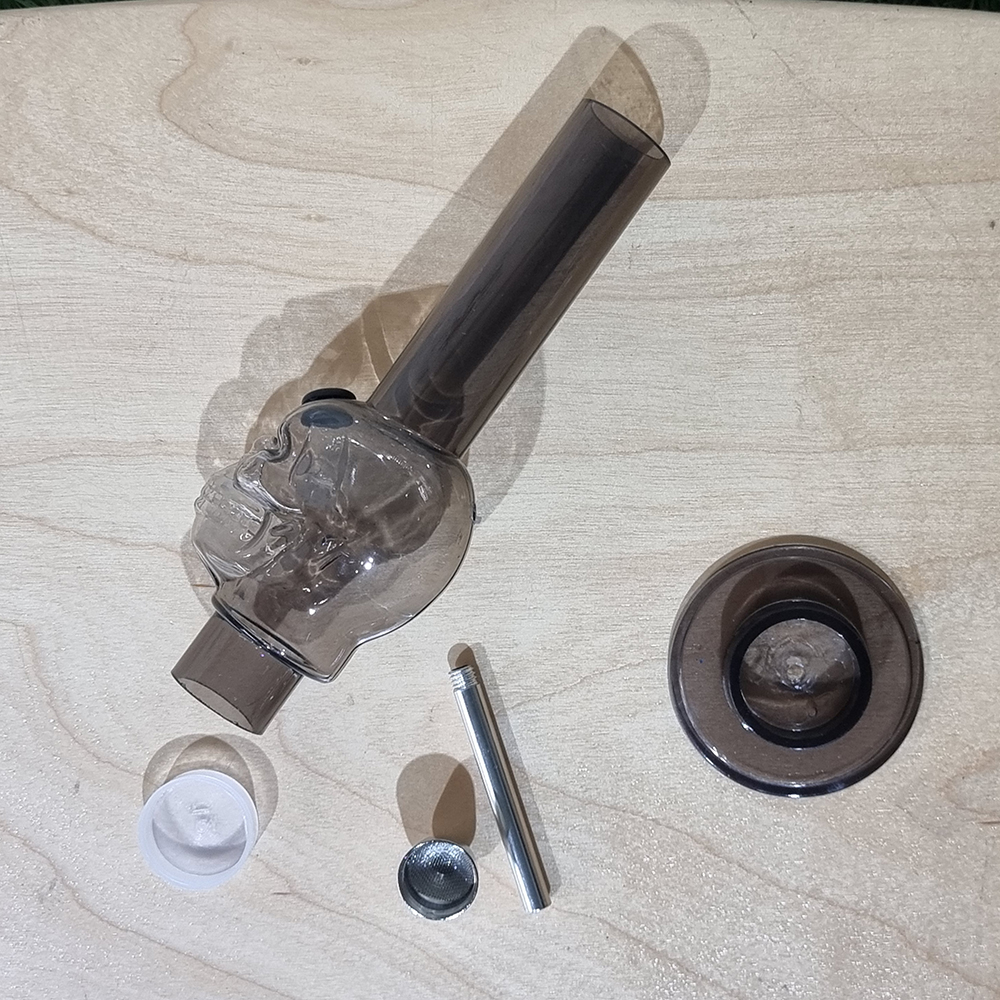 [1004] ท่ออเนกประสงค์ ขนาดพกพา สูง6นิ้ว ลายหัวกระโหลก พร้อมตะแกรงกรอง