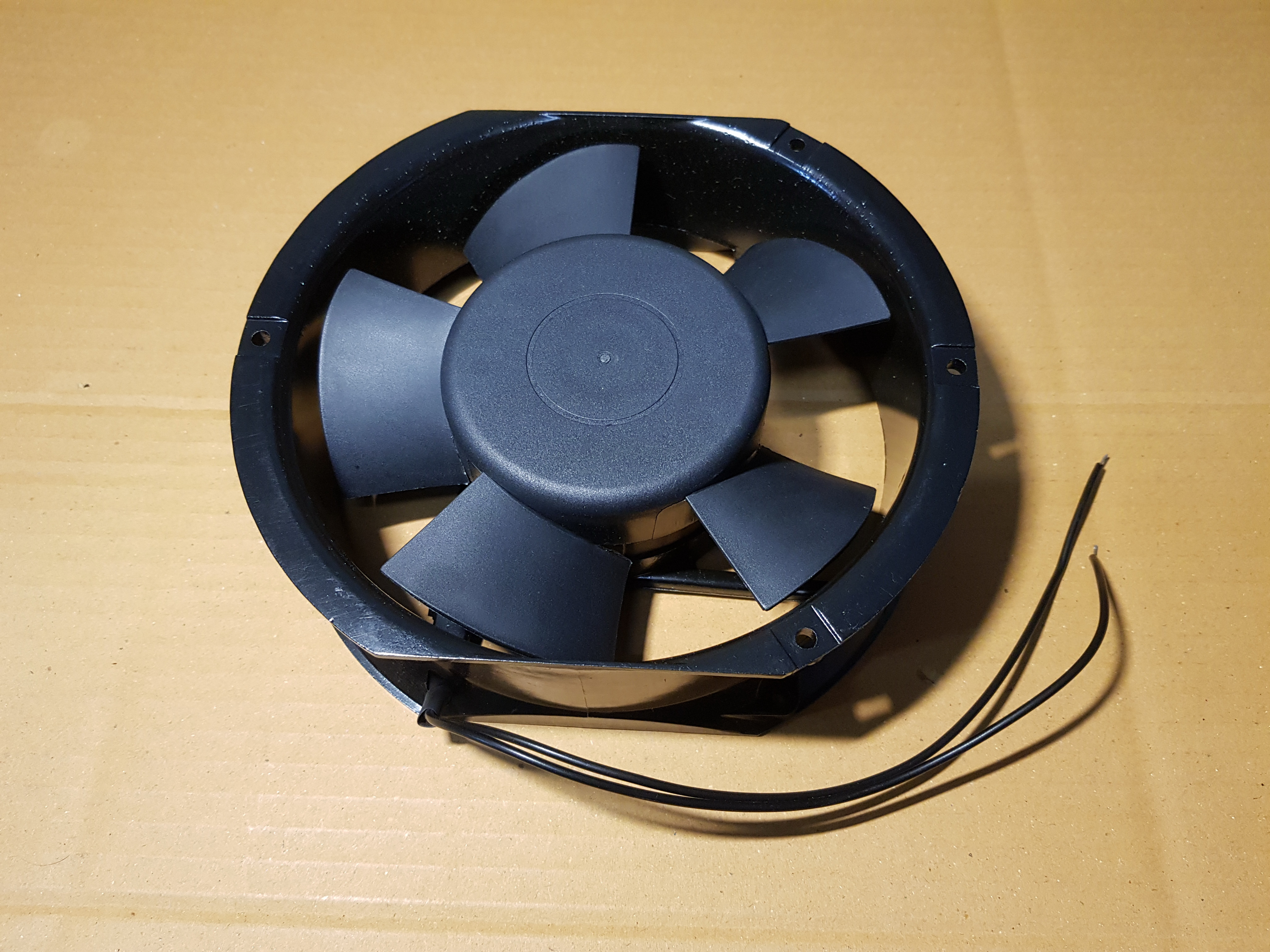 พัดลม 24V 2 สาย 6 นิ้ว ทรงกลมตัดข้าง