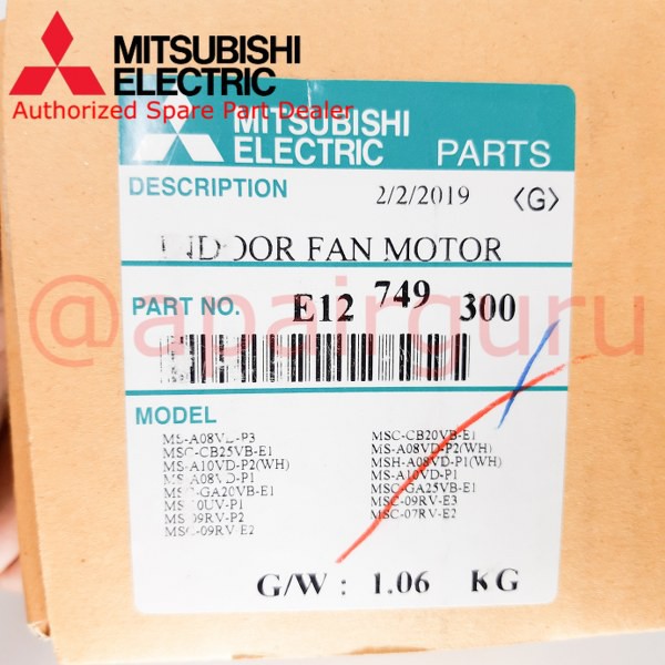 มอเตอร์คอยล์เย็น Mitsubishi Electric รหัส E22749300 ** INDOOR FAN MOTOR มอเตอร์พัดลม คอยล์เย็น อะไหล่แอร์ มิตซูบิชิอิเล็คทริค ของแท้
