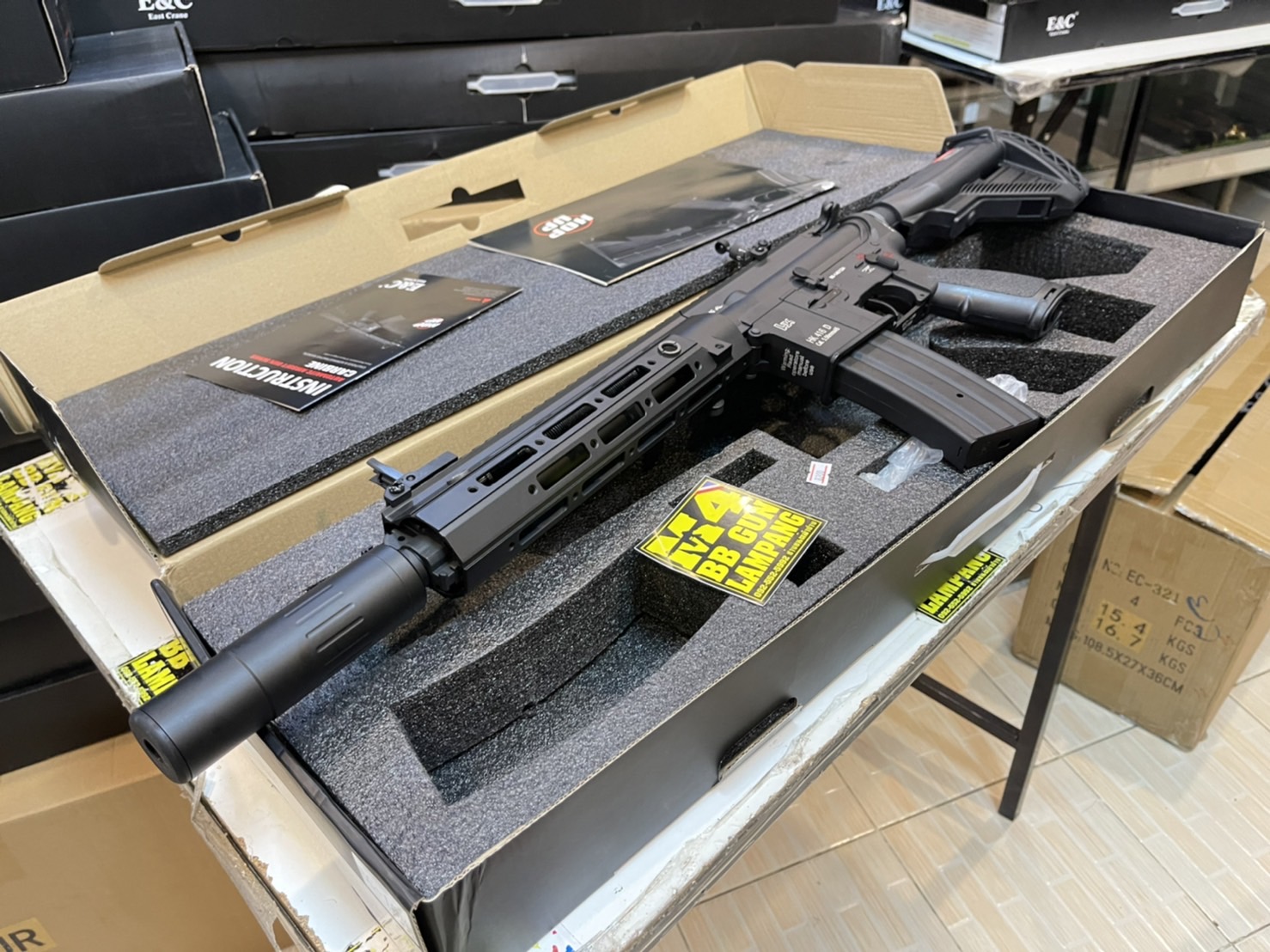 E&C 108 S2 : HK416 RAHG 10.5" สีดำ บอดี้โลหะ Gen 2