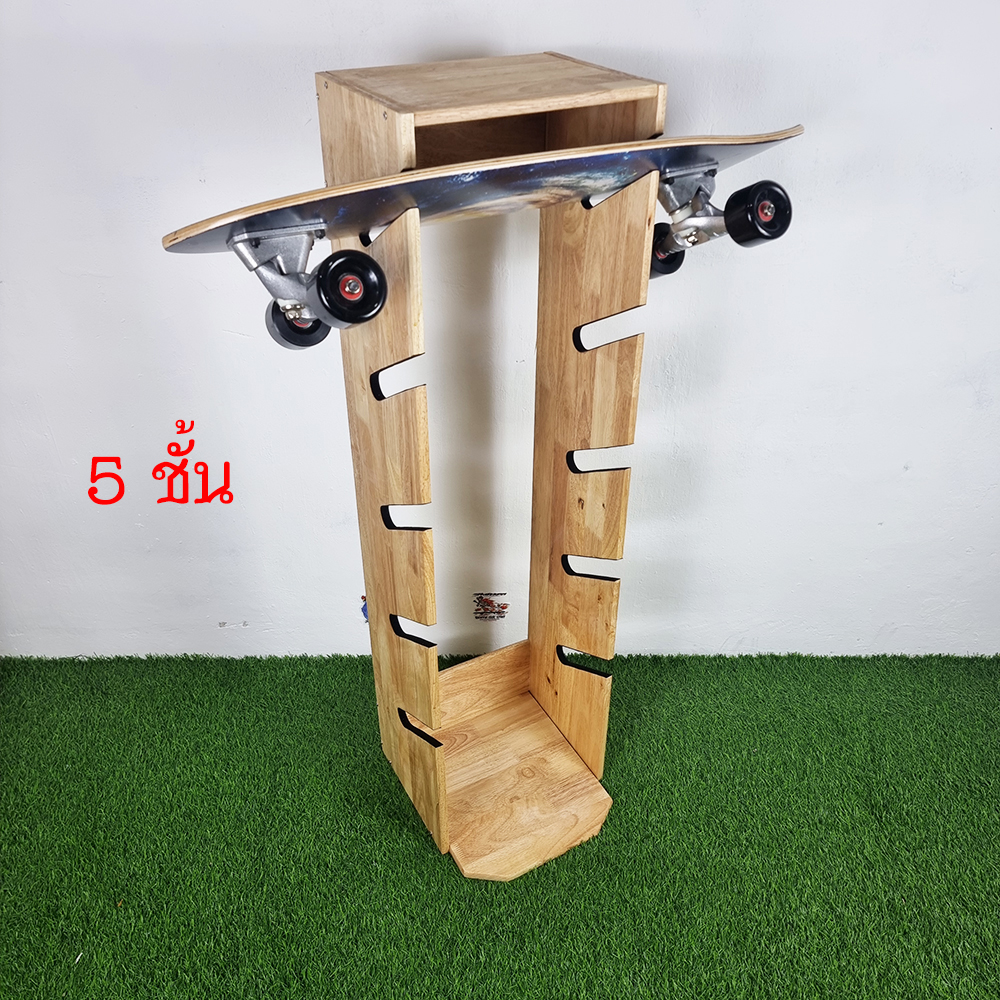 0102 ชั้นวาง สเก็ตบอร์ด 1-8 ชั้น กว้าง30cm ไม้ยางพารา หนาทน 1ชั้น สำหรับช่าง 2ชั้นวางในรถ